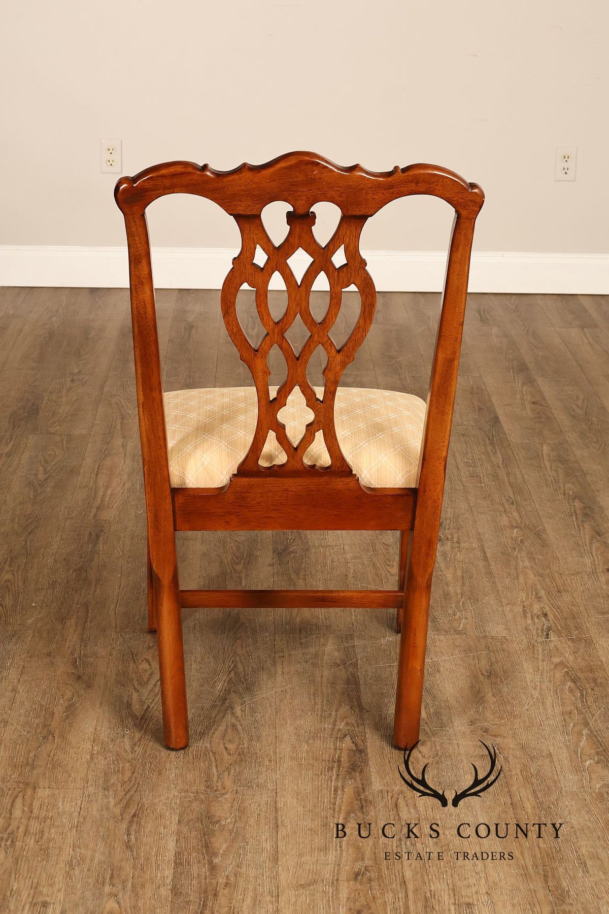 EJ Victor Set Of Six Chippendale Style Mahogany Dining Chairs