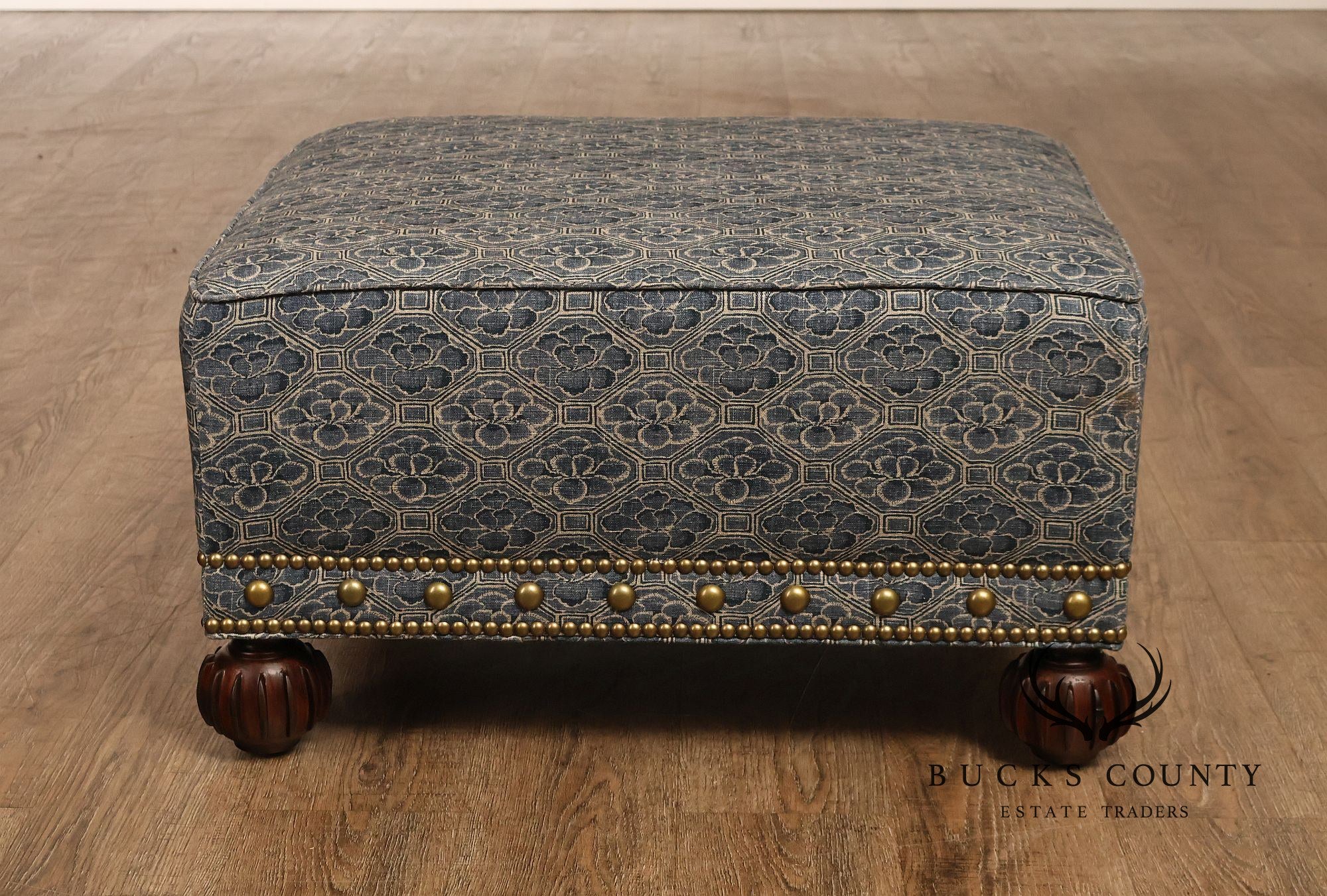 Traditional Style Custom Upholstered Ottoman