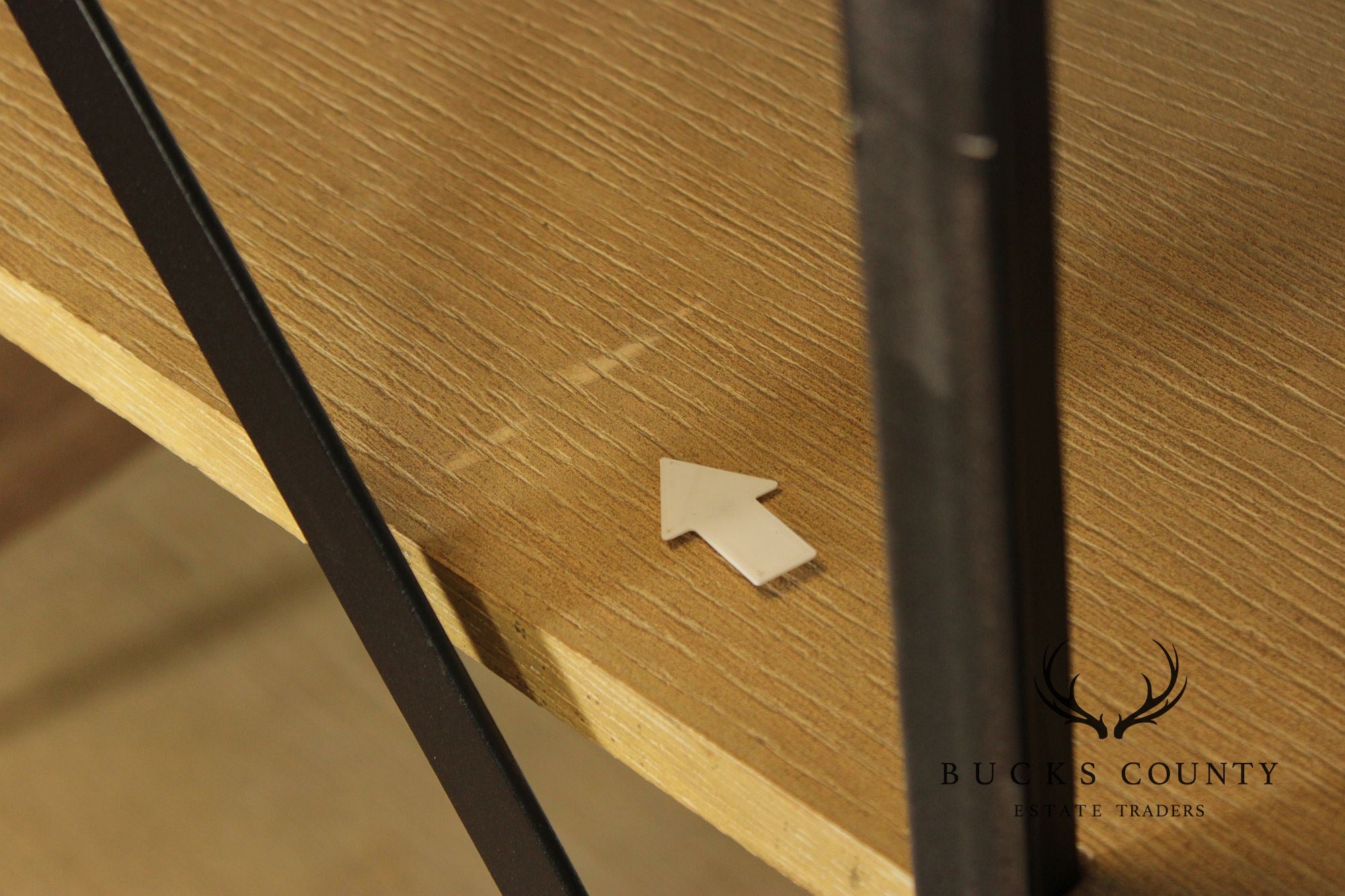 Transitional Industrial Style Iron And Wood Etagere Bookcase