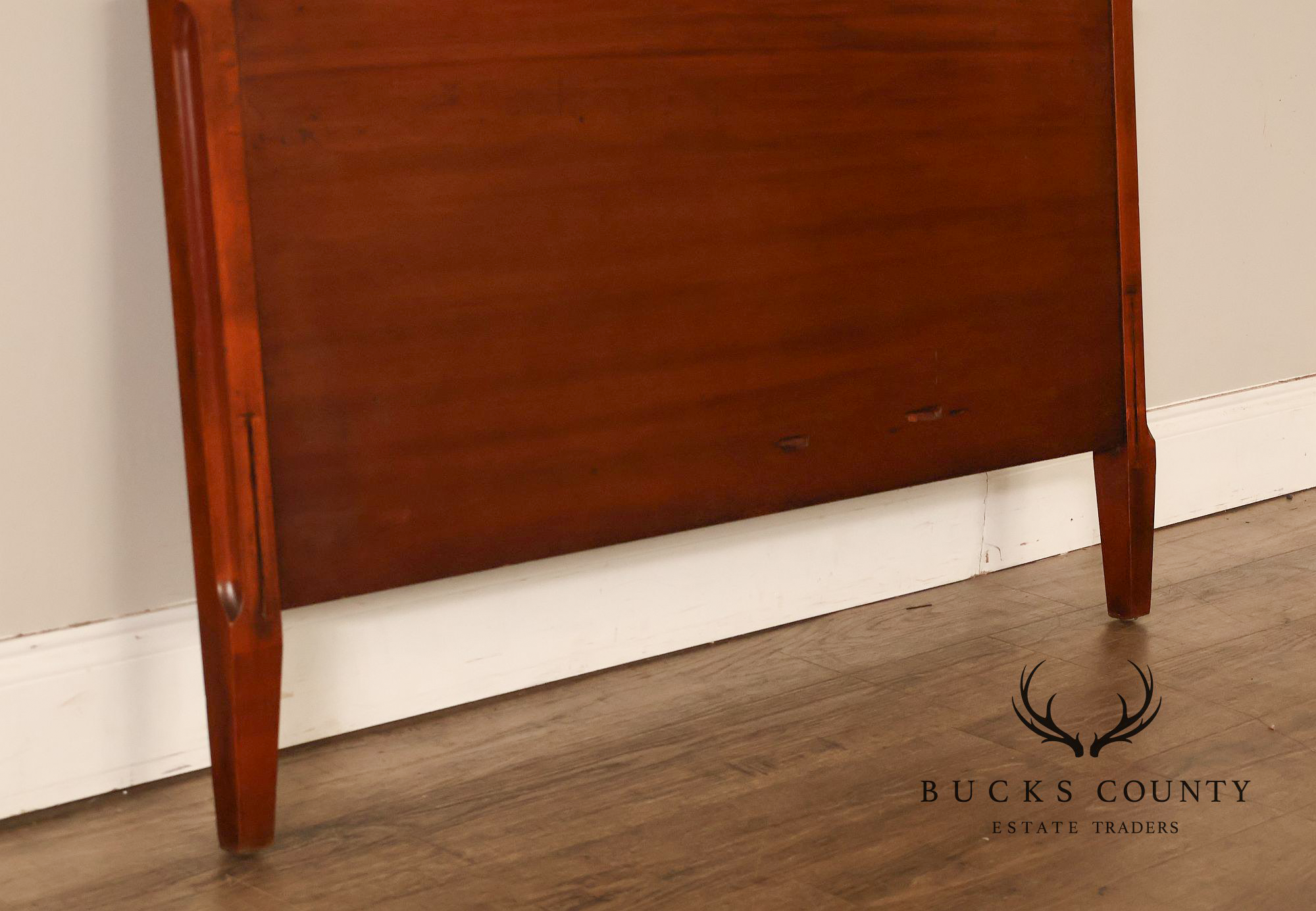 Edwardian Paint Decorated Satinwood Twin Headboard