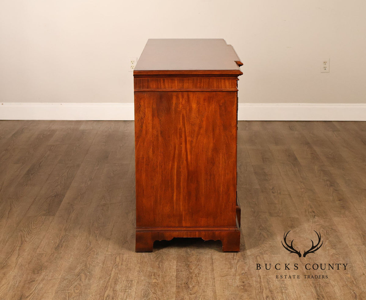 Century Furniture Georgian Style Mahogany Four-Door Buffet Sideboard