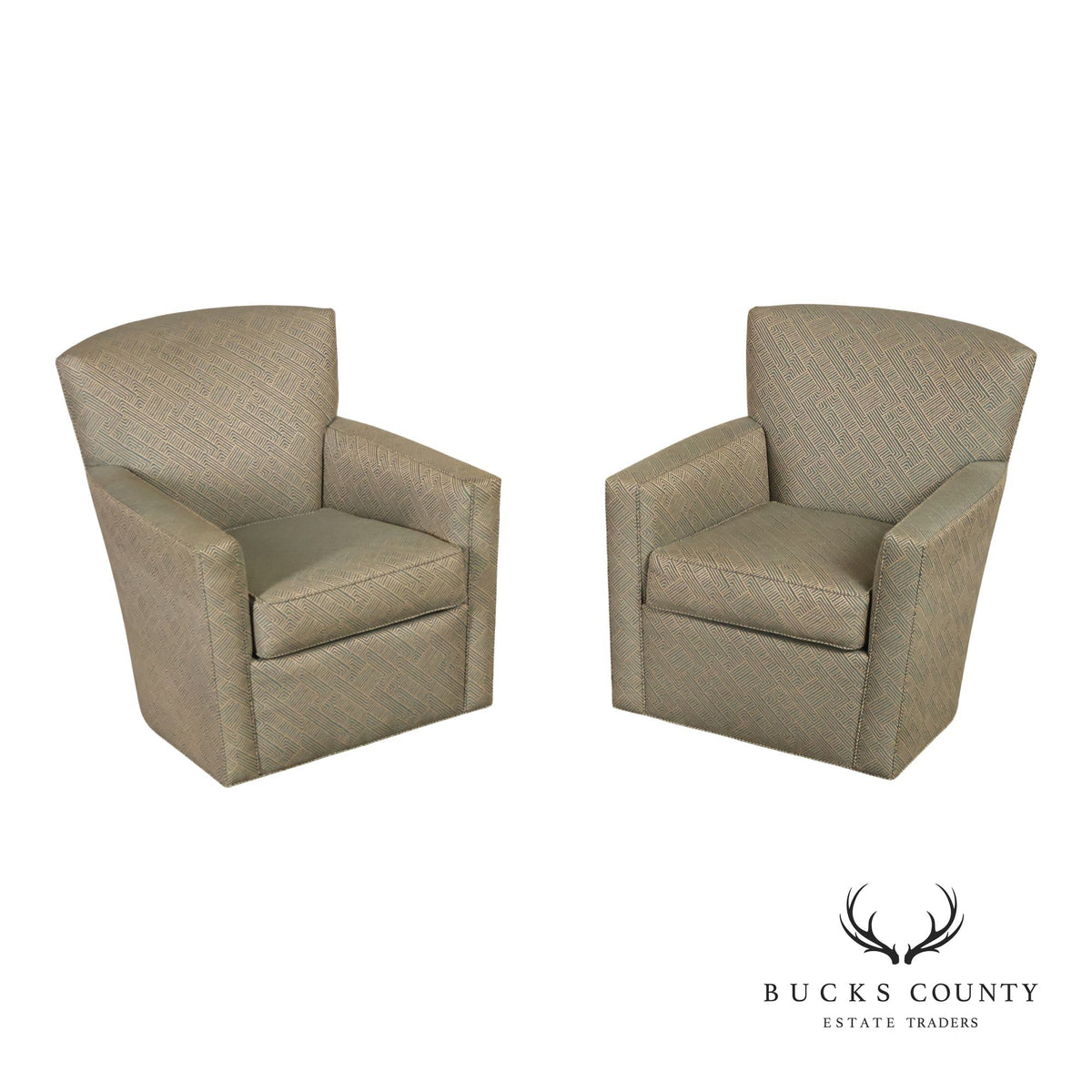 Ethan Allen Contemporary Pair of 'Turner' Armchairs
