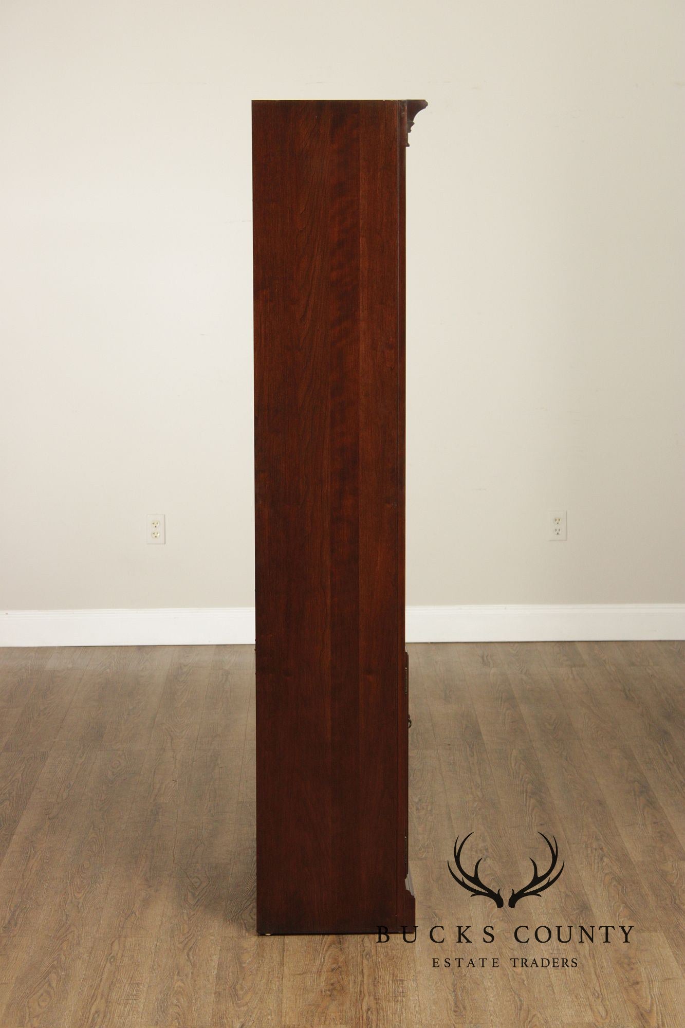 Ethan Allen Georgian Court Pair Of Cherry Tall Bookcases