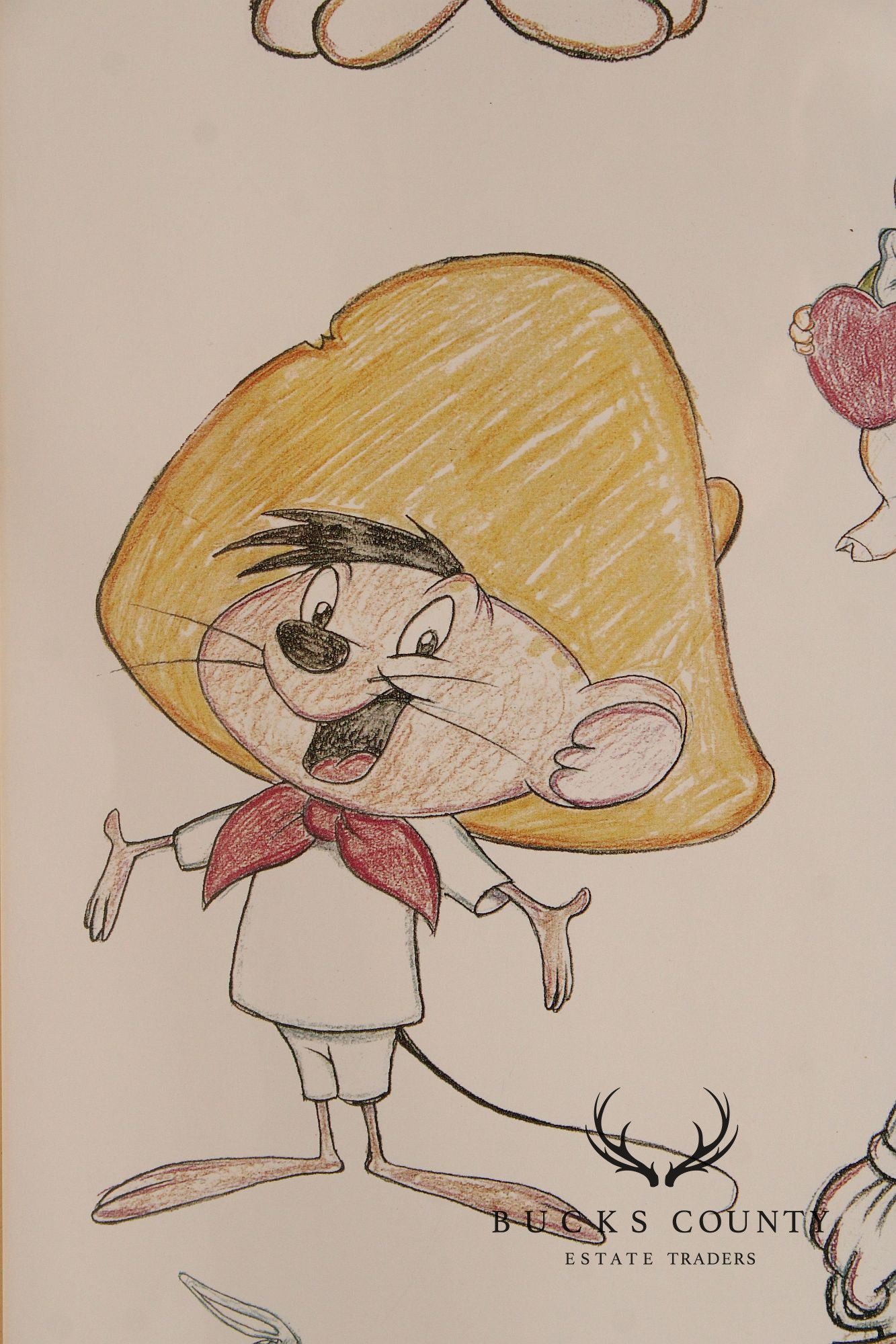 Virgil Ross Looney Tunes Character Sketch Lithograph