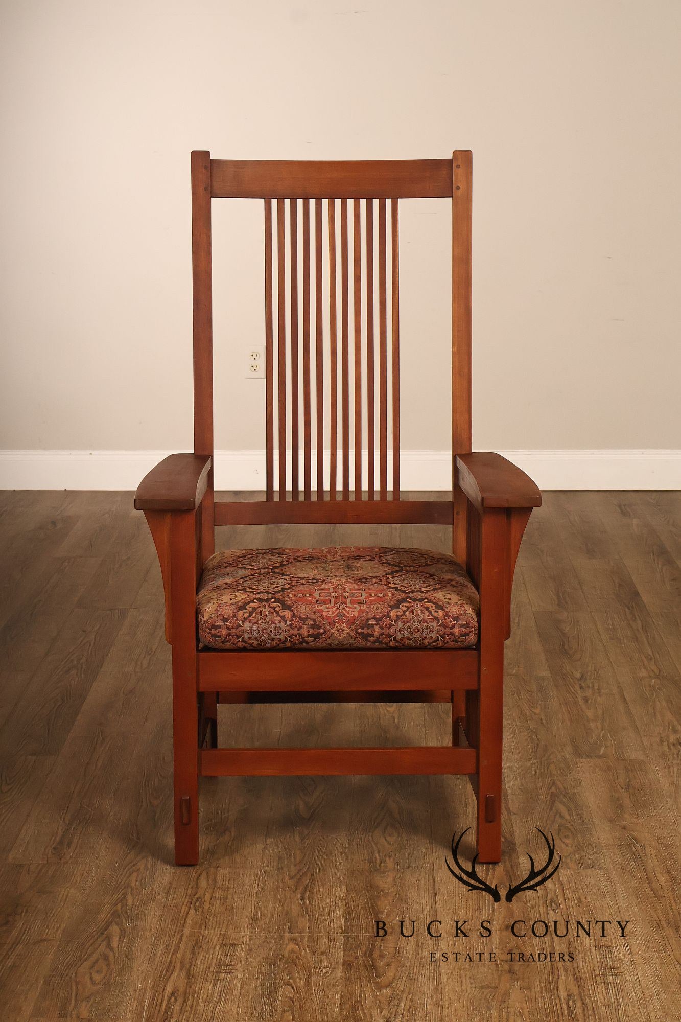 Stickley Mission Collection Cherry Spindle Armchair