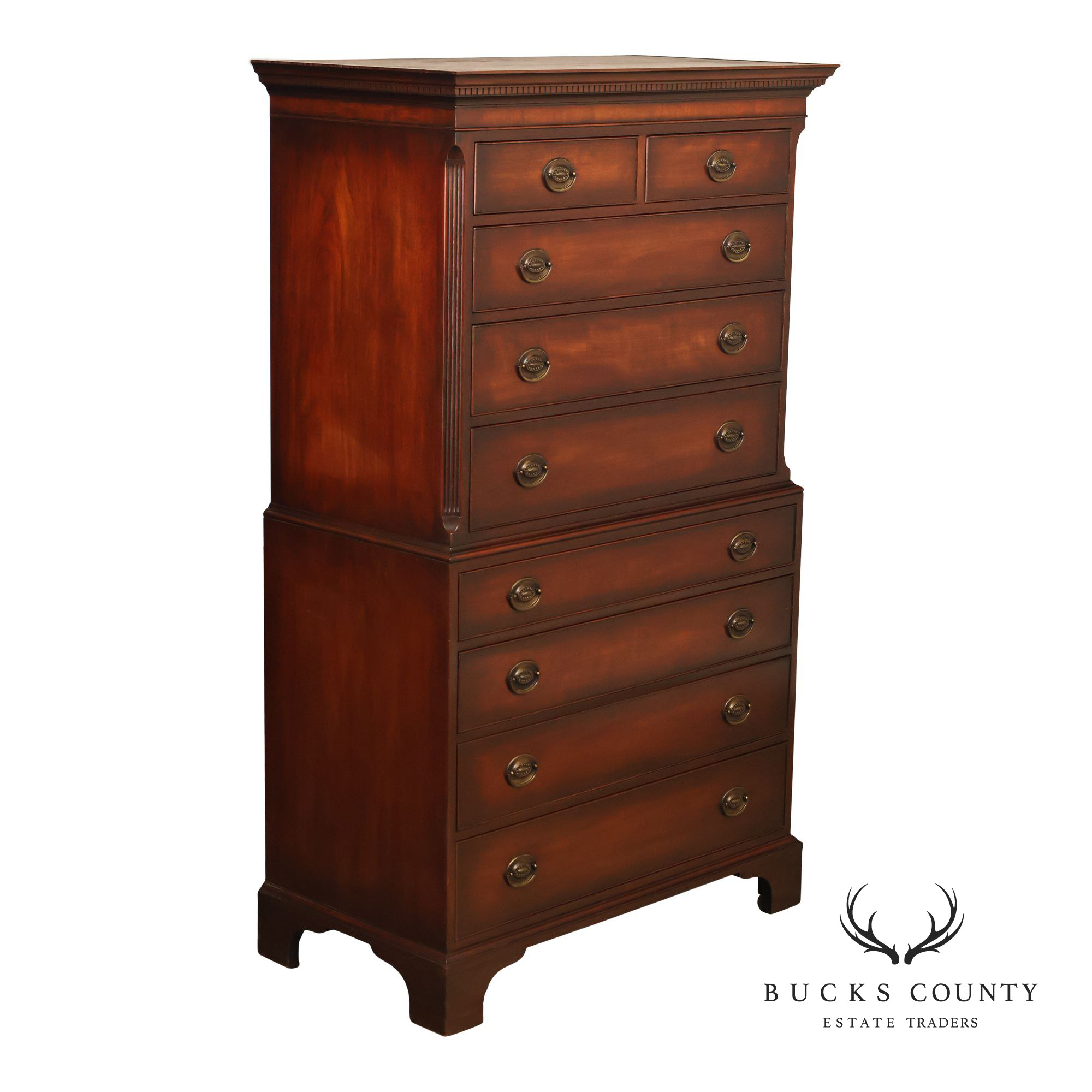 Kindel Georgian Style Mahogany Chest on Chest