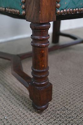 Antique 19th Century Pair of Gothic Oak Throne Arm Chairs