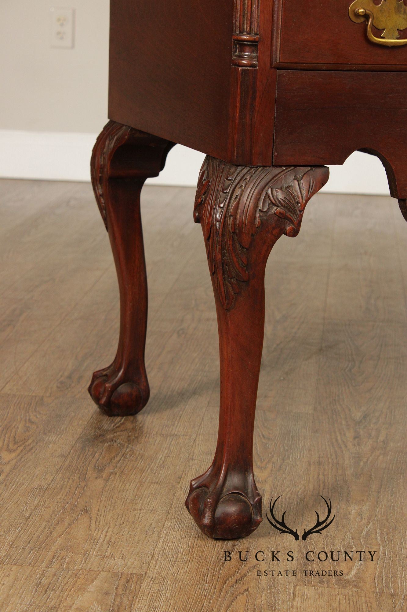 Feldenkrais Chippendale Style Mahogany Highboy Chest