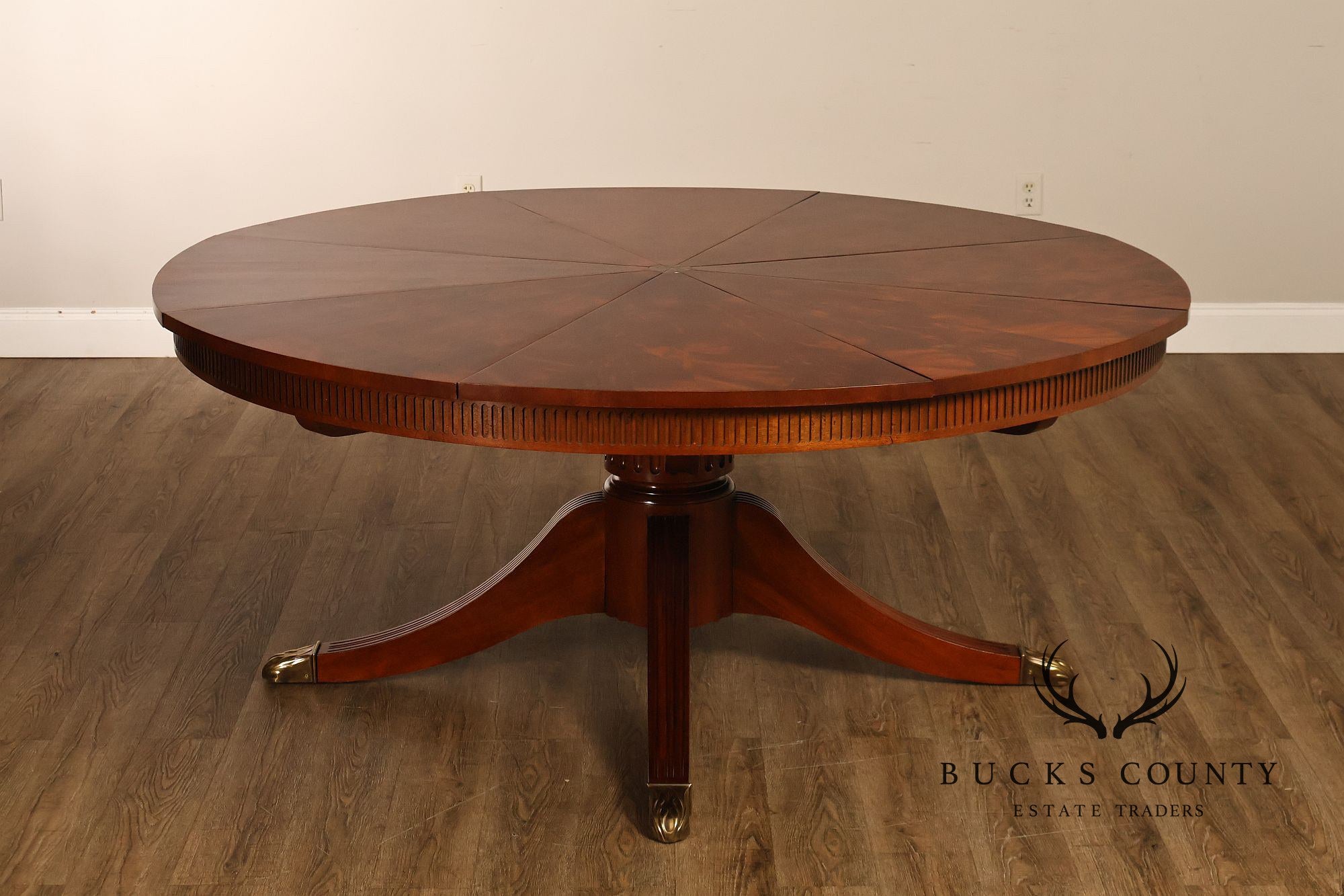 Baker Furniture Stately Homes Mahogany Capstan Jupe Dining Table