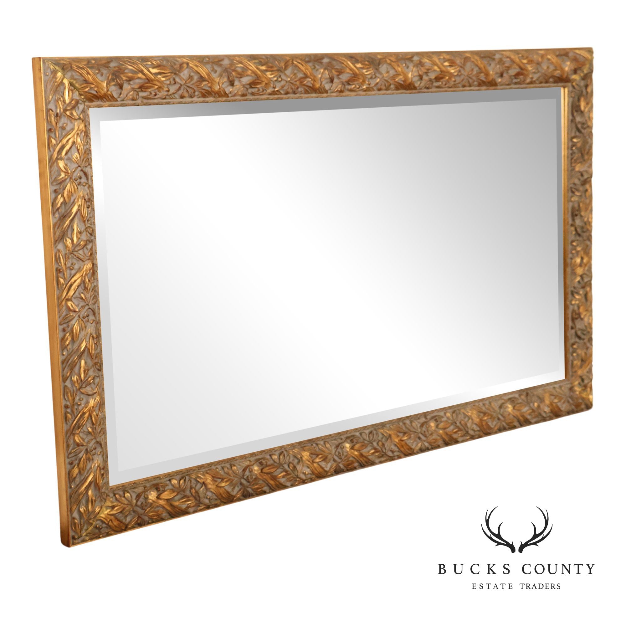 LaBarge Italian Giltwood Carved Wall Mirror