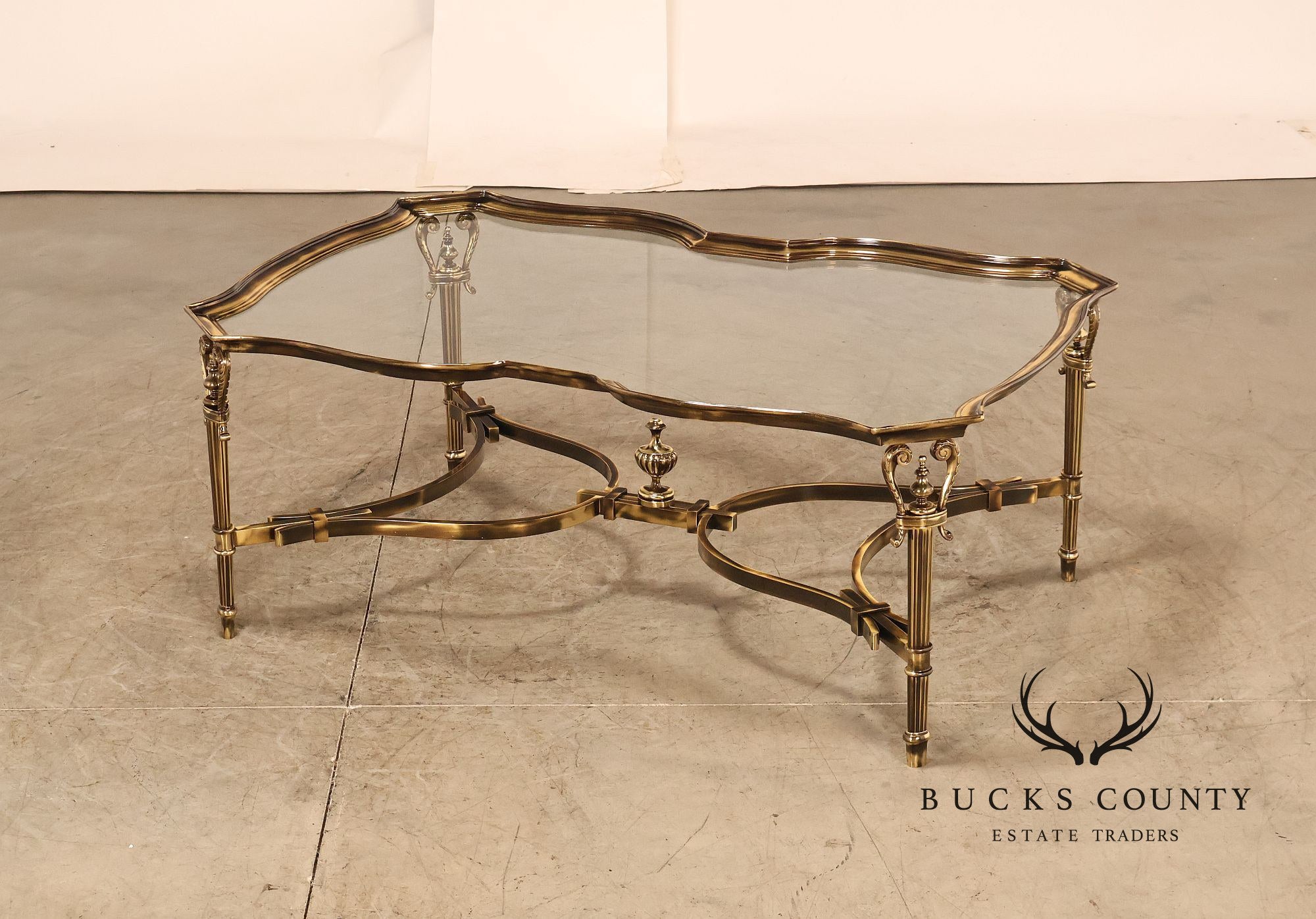 Maitland Smith Glass Top 'Venice' Coffee Table