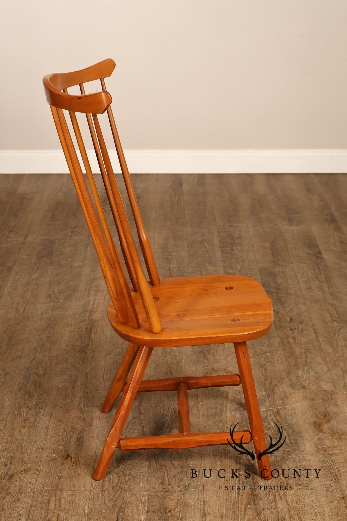 Hunt Country Furniture Set of Six Cherry Windsor Dining Chairs