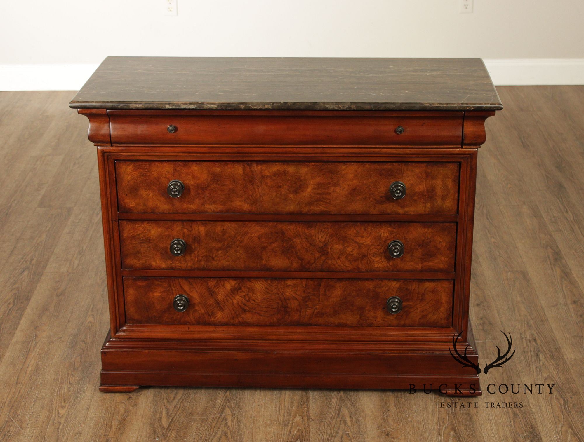Ethan Allen Louis Philippe Style 'Fisher' Marble Top Chest