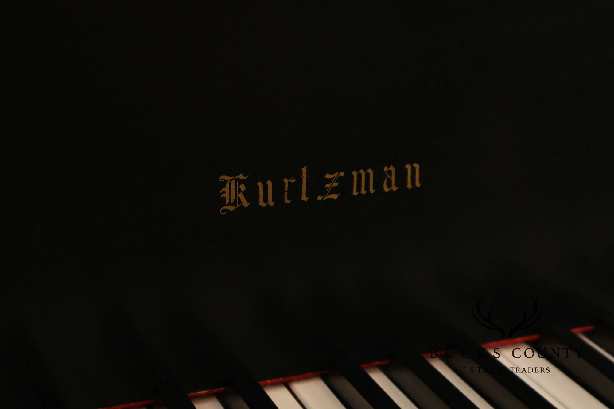 Kurtzman Ebonized Grand Piano And Duet Bench