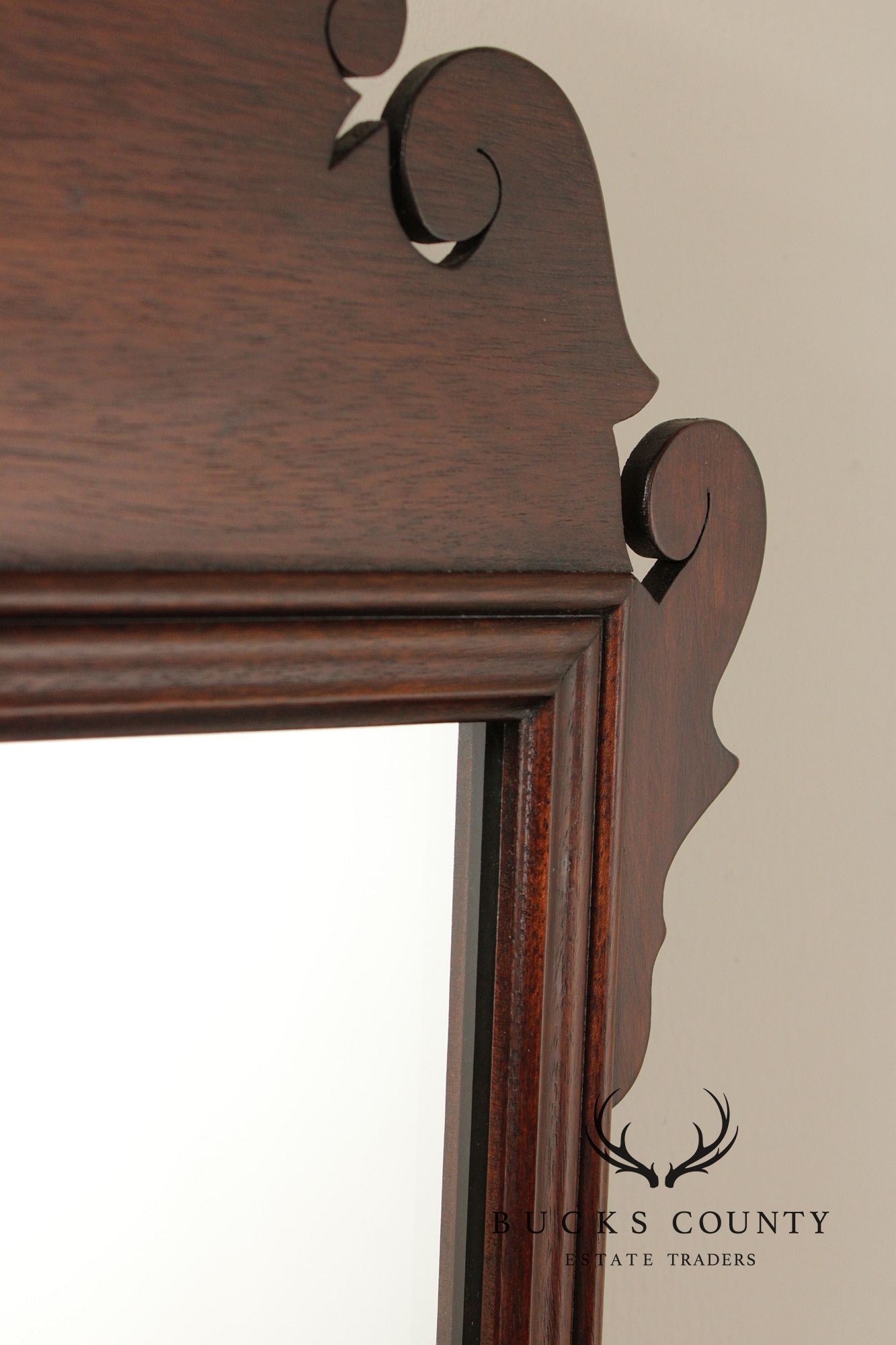 Henkel Harris Chippendale Style Mahogany Mirror