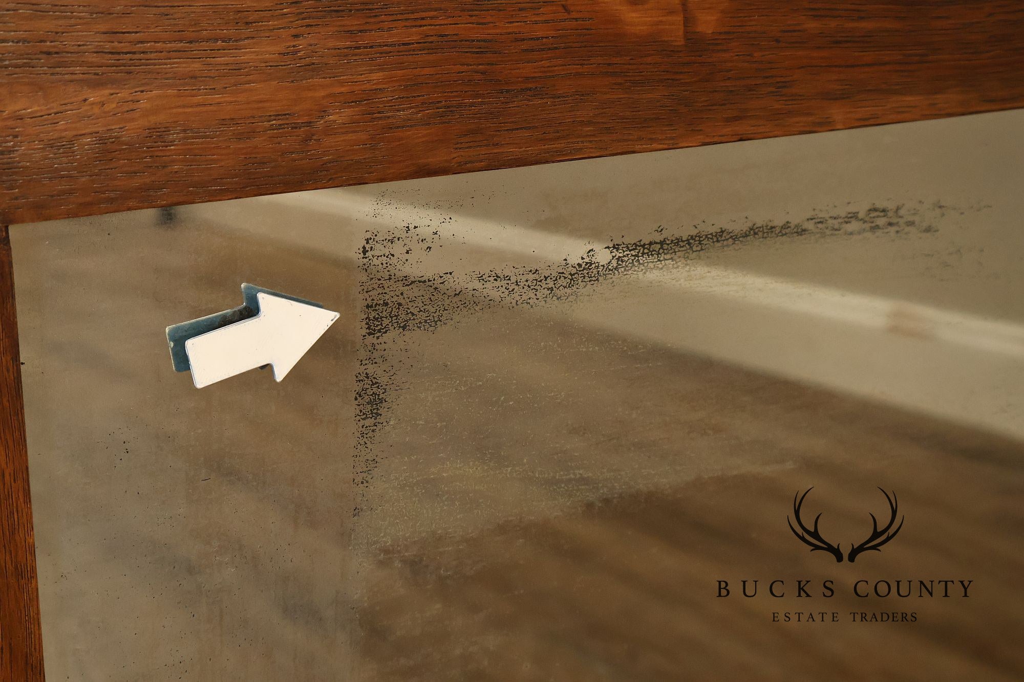 Gustav Stickley Antique Mission Oak Wall Mirror With Coat Hooks #66