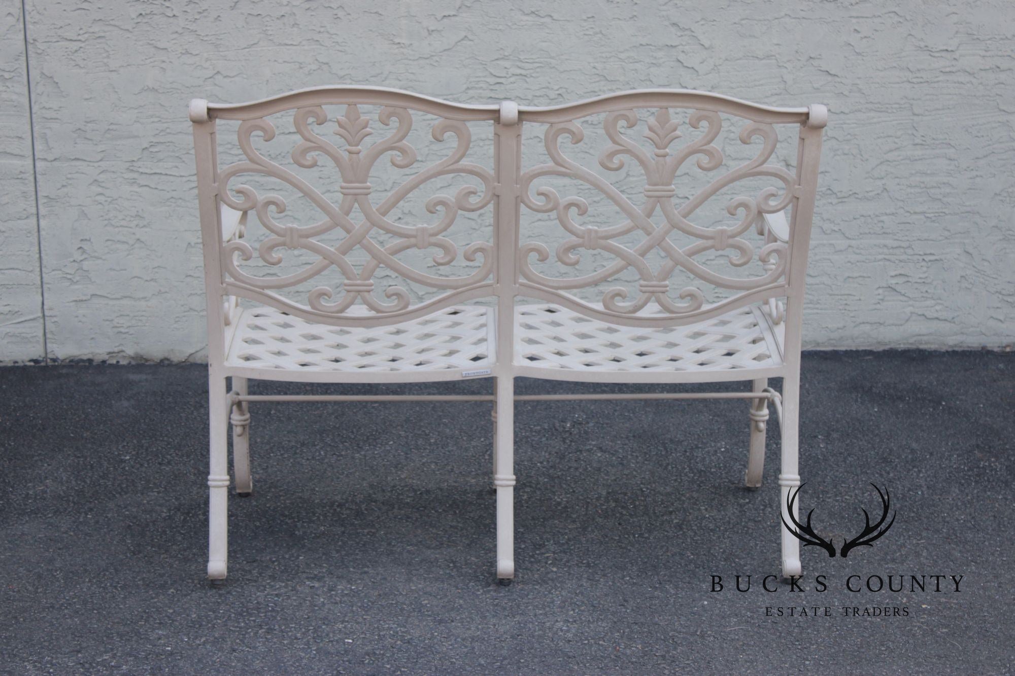 Frontgate Cast Aluminum Outdoor Garden Settee