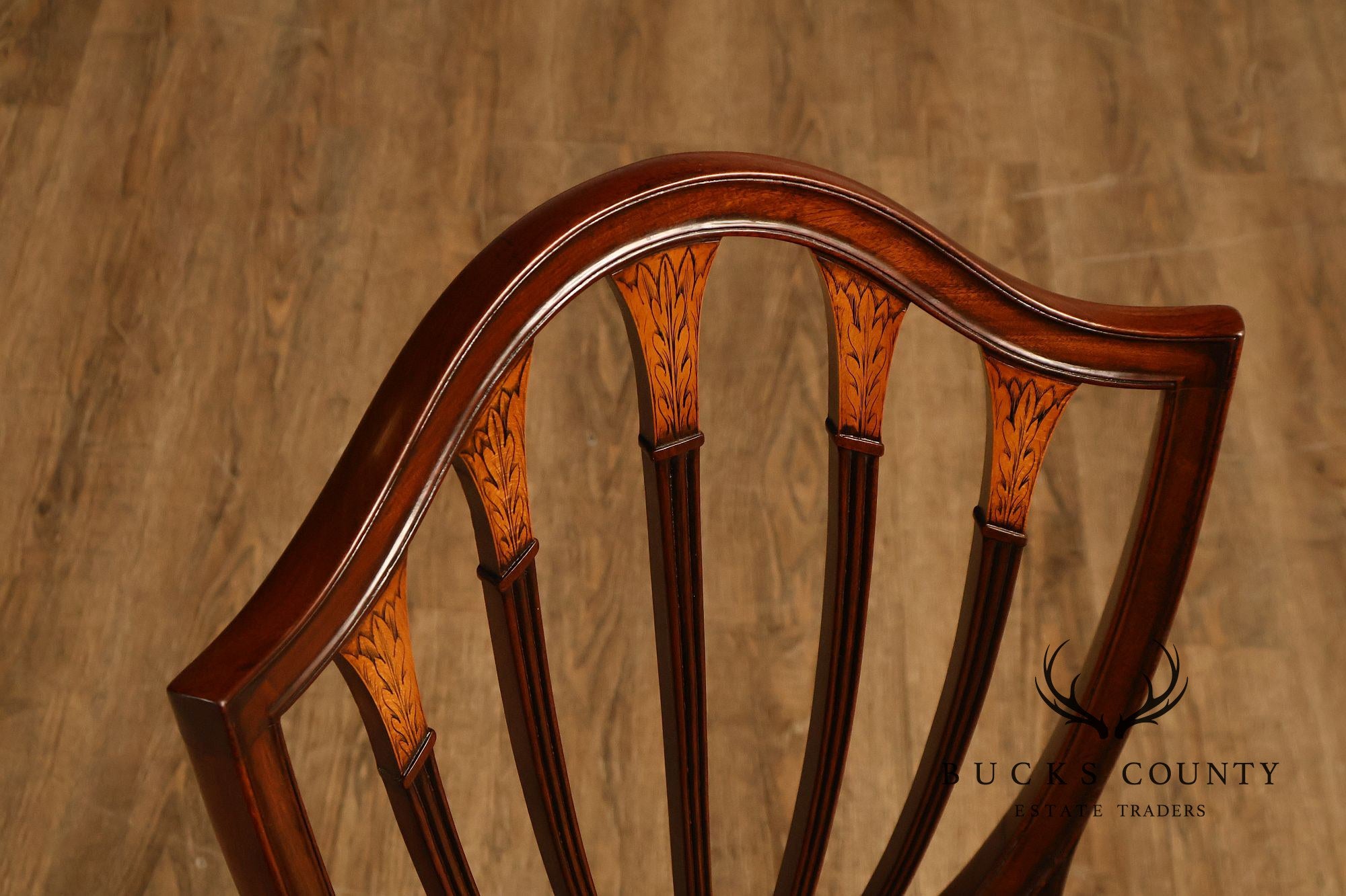 Antique Hepplewhite Style Set Of 8 Mahogany Dining Chairs