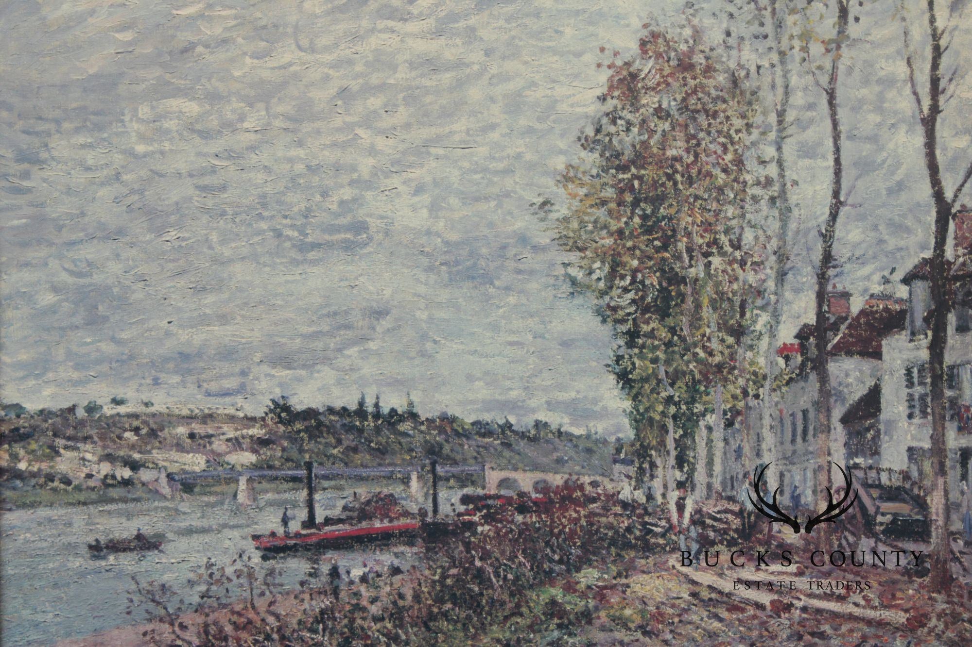 Alfred Sisley Impressionist Print, 'Overcast Day at Saint-Mammès'
