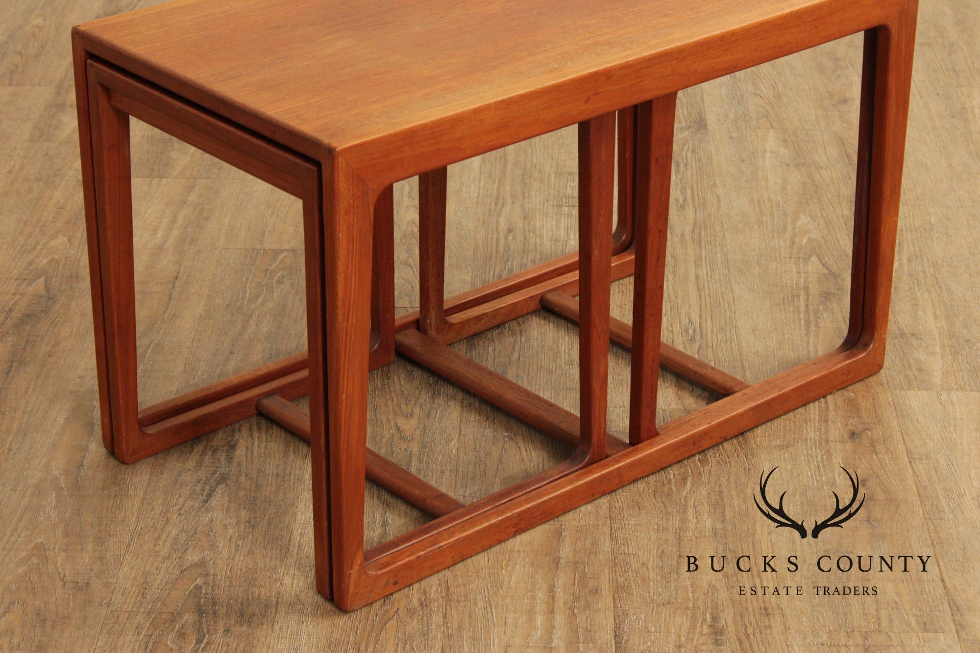 Danish Modern Set of Three Teak Nesting Tables