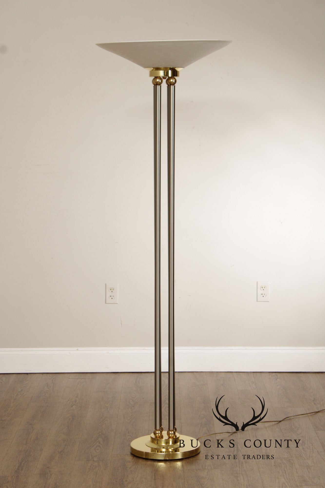 Relco Italian Modern Torchiere Floor Lamp