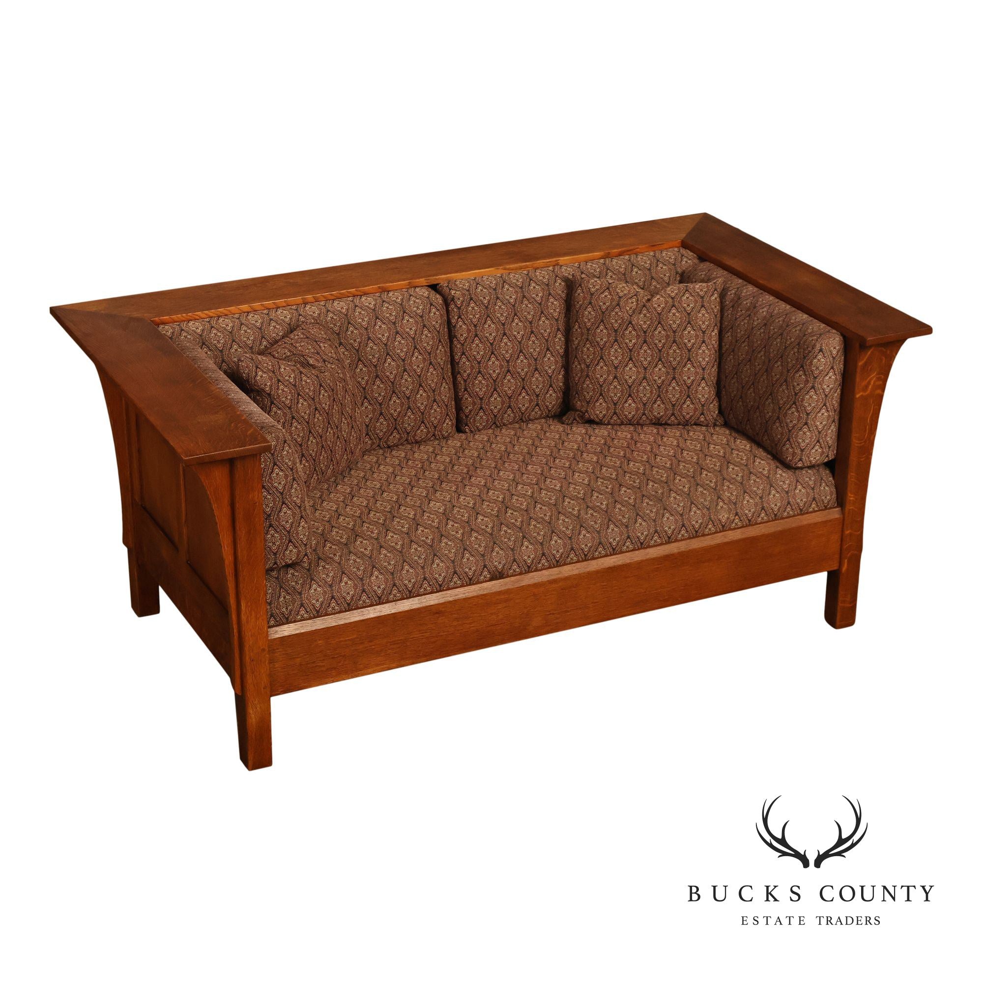 Stickley Mission Collection Oak Prairie Loveseat