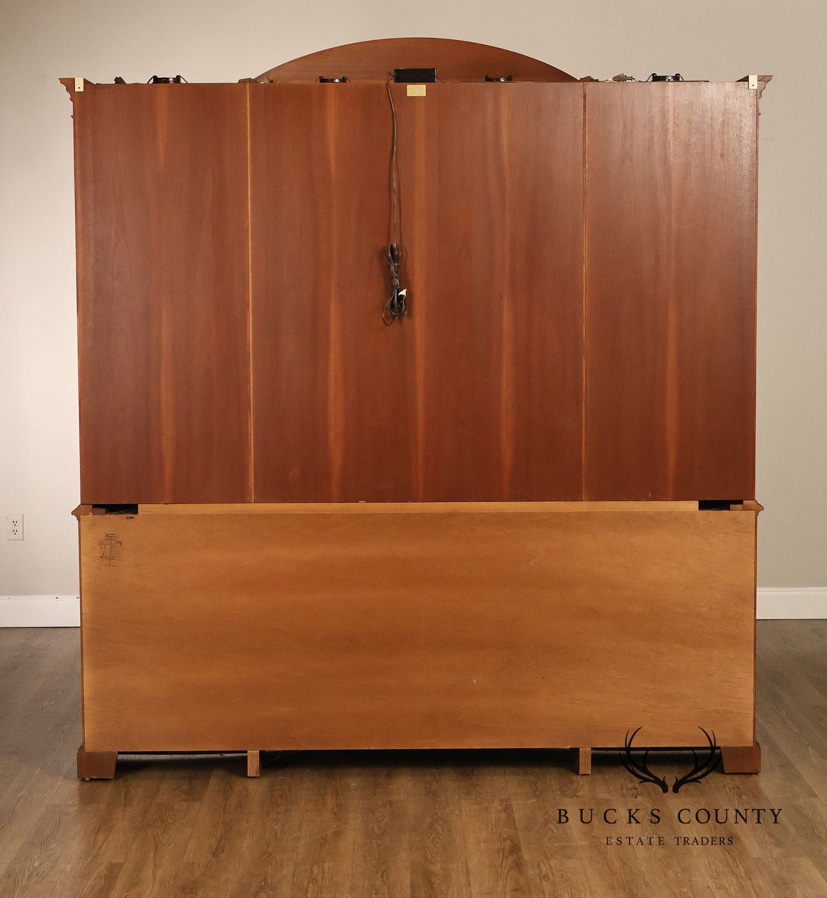 Bevan Funnell Reprodux English Georgian Style Inlaid Mahogany Breakfront