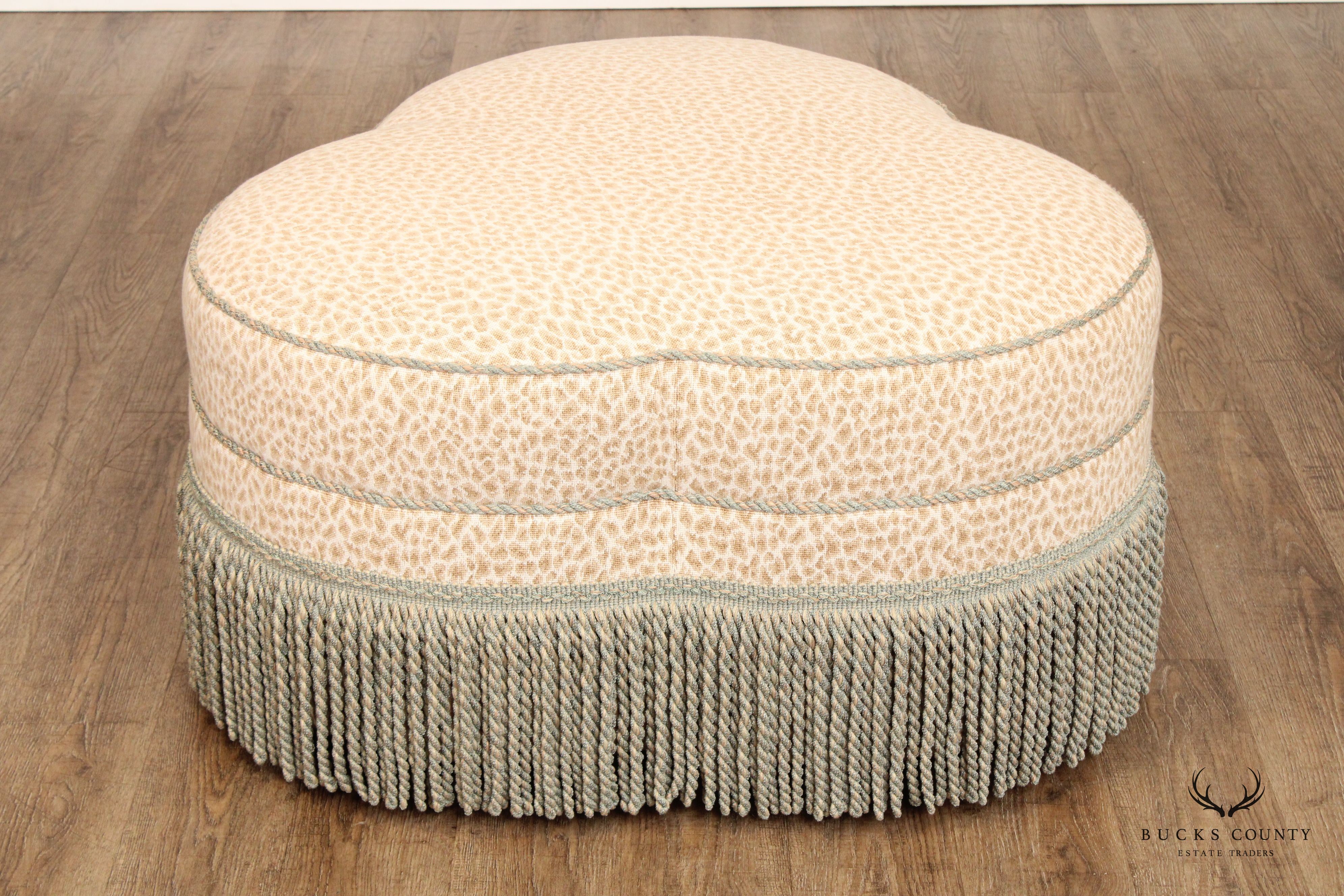 Sherrill Furniture Traditional Fringed Ottoman