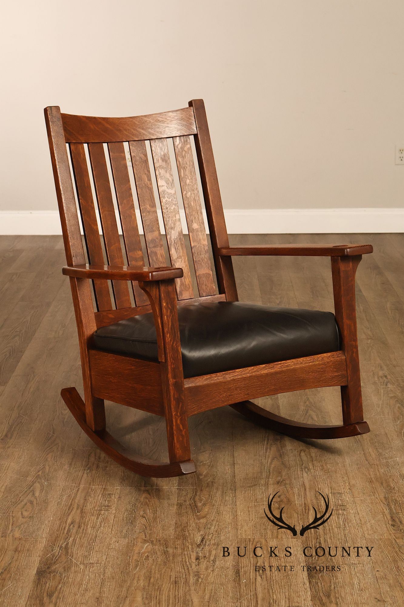 Antique L & J.G. Stickley Mission Oak Rocking Chair
