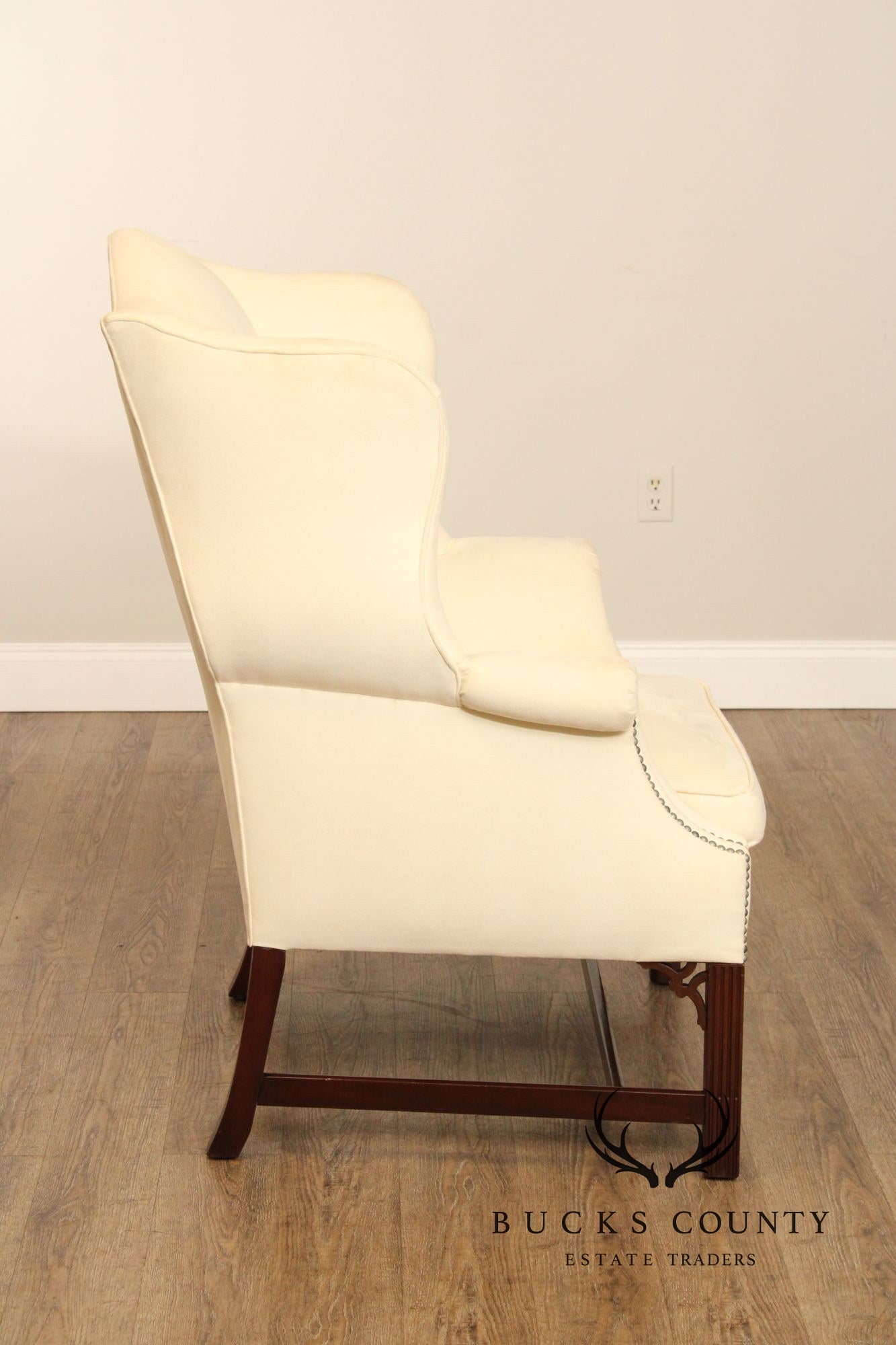 Kittinger Chippendale Style Mahogany Wing Chair