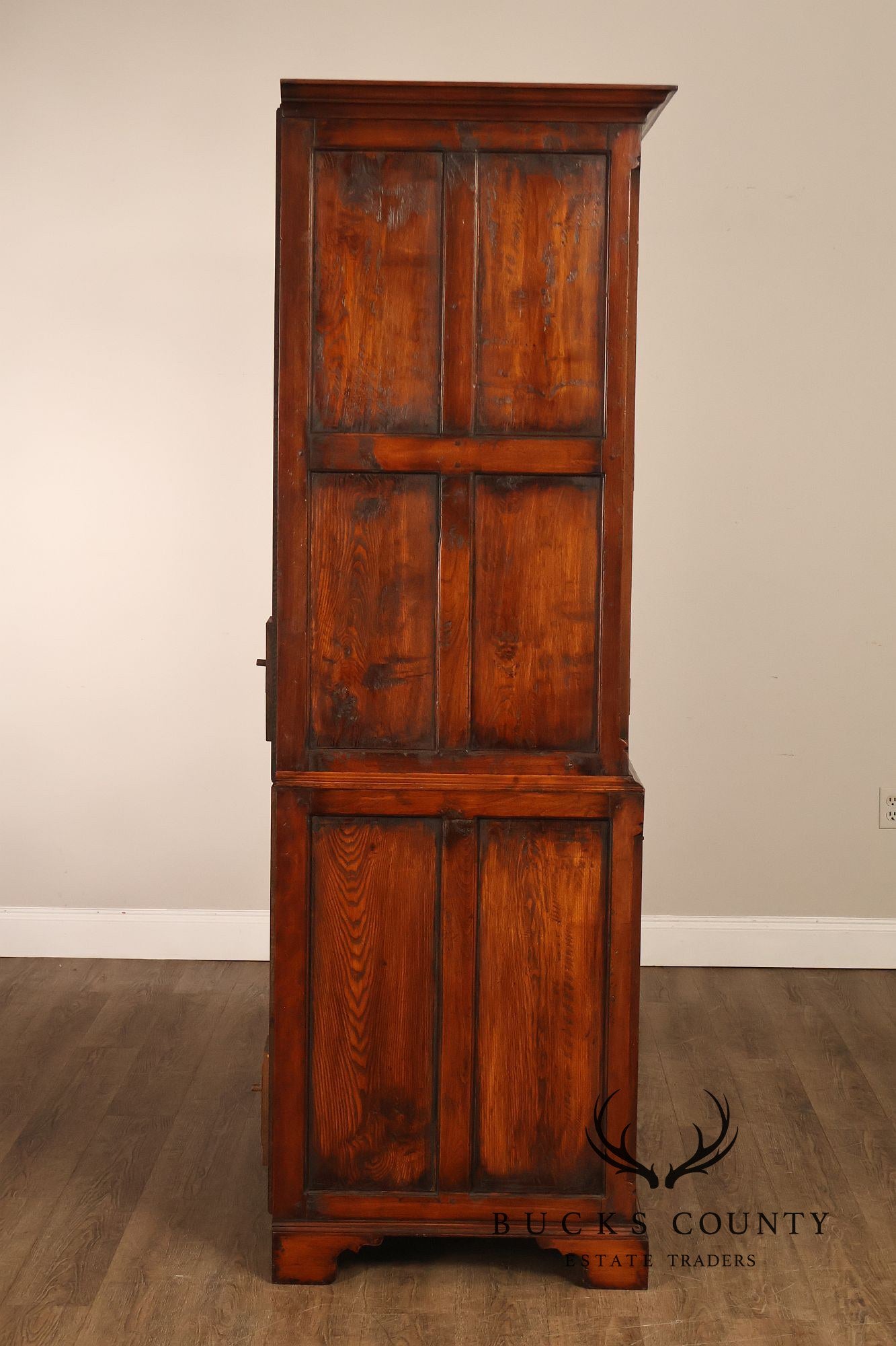 English Reproduction Georgian Style Linen Press Cabinet