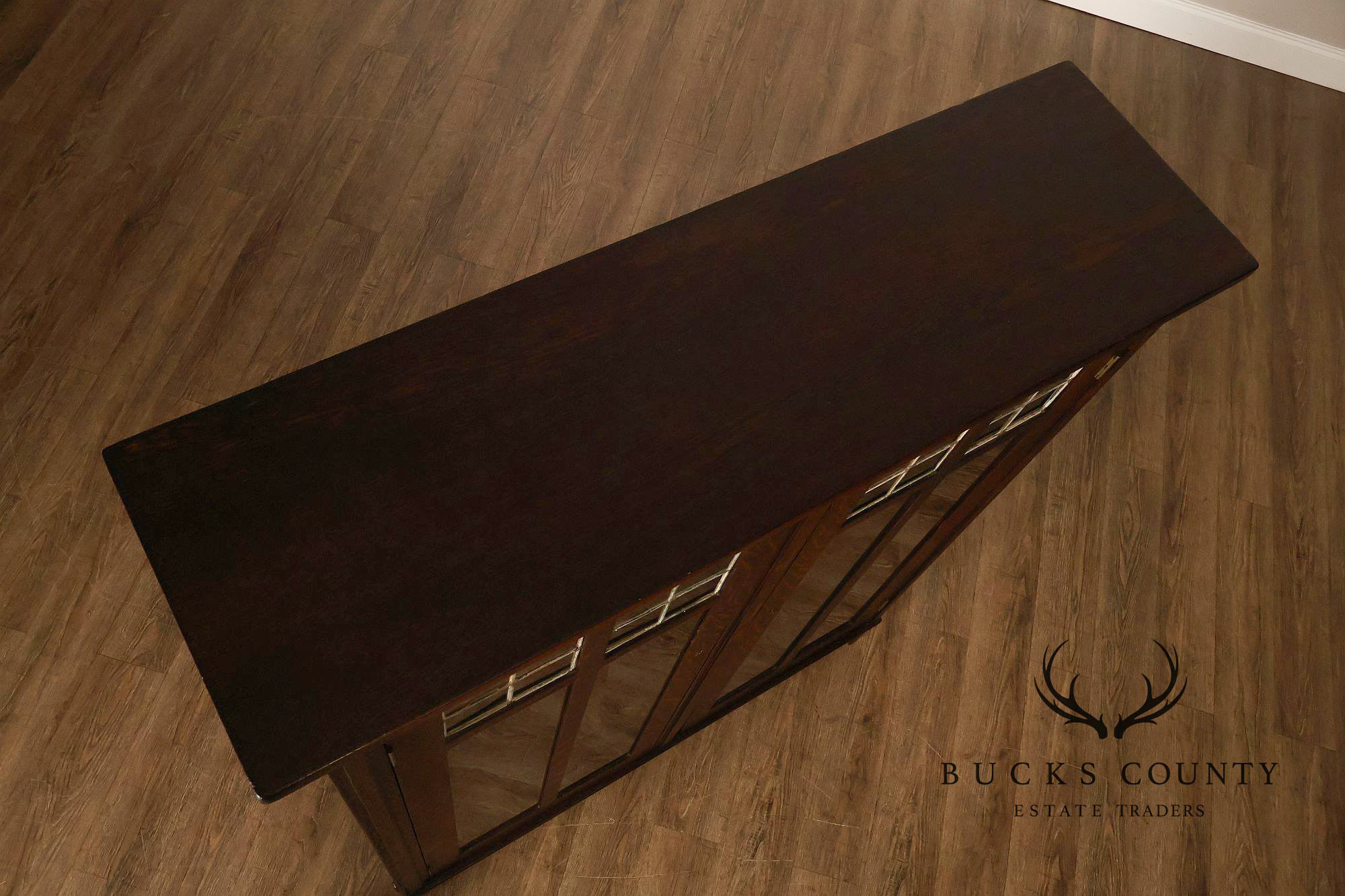Harvey Ellis Style Mission Oak Bookcase Cabinet