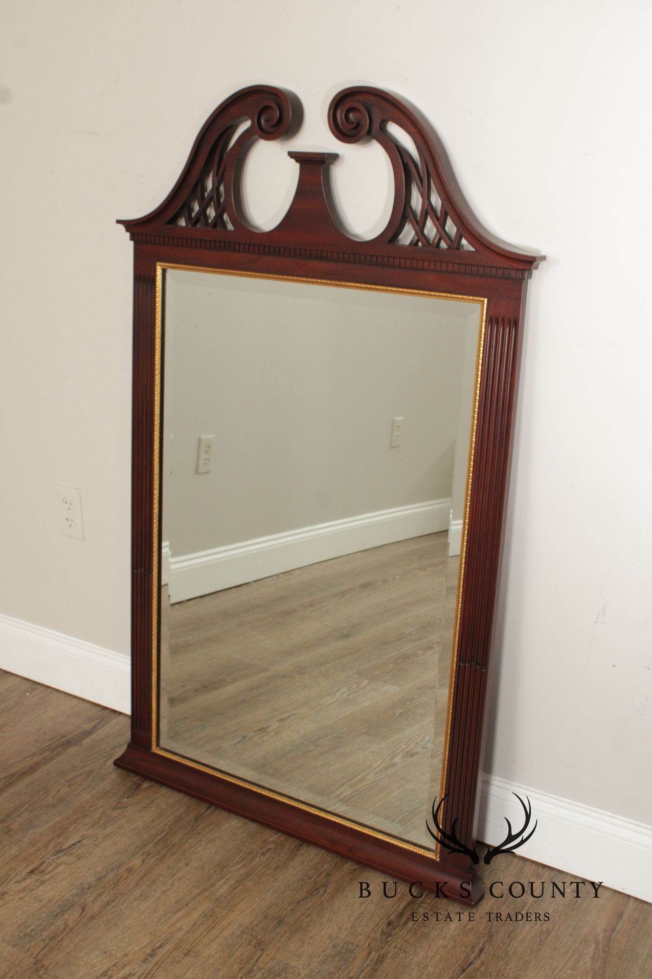 Henkel Harris Georgian Style Mahogany Wall Mirror