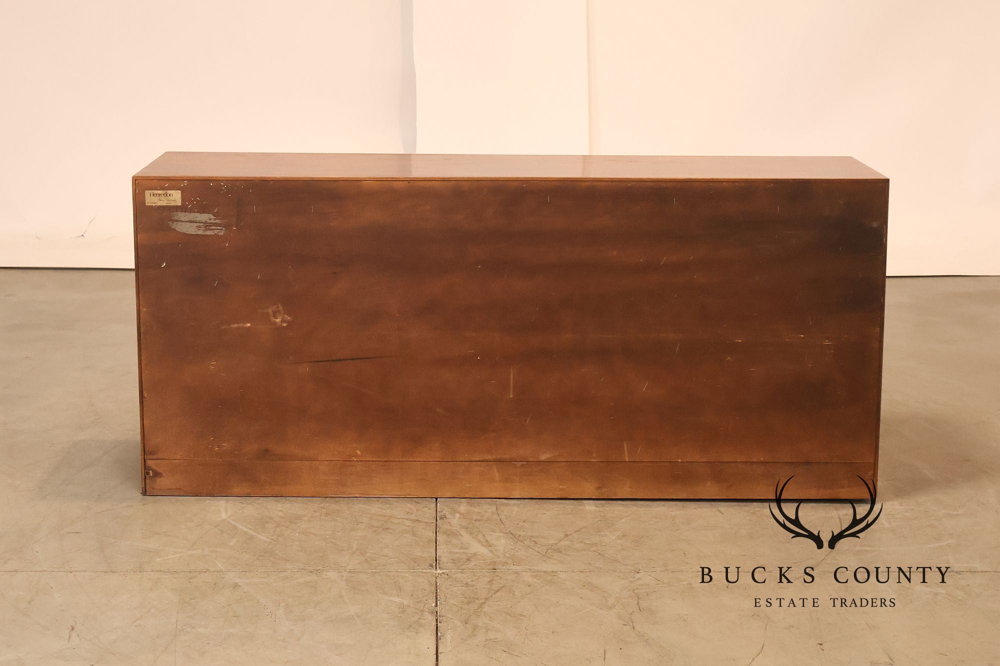 Henredon Campaign Style Oak Seven Drawer Dresser