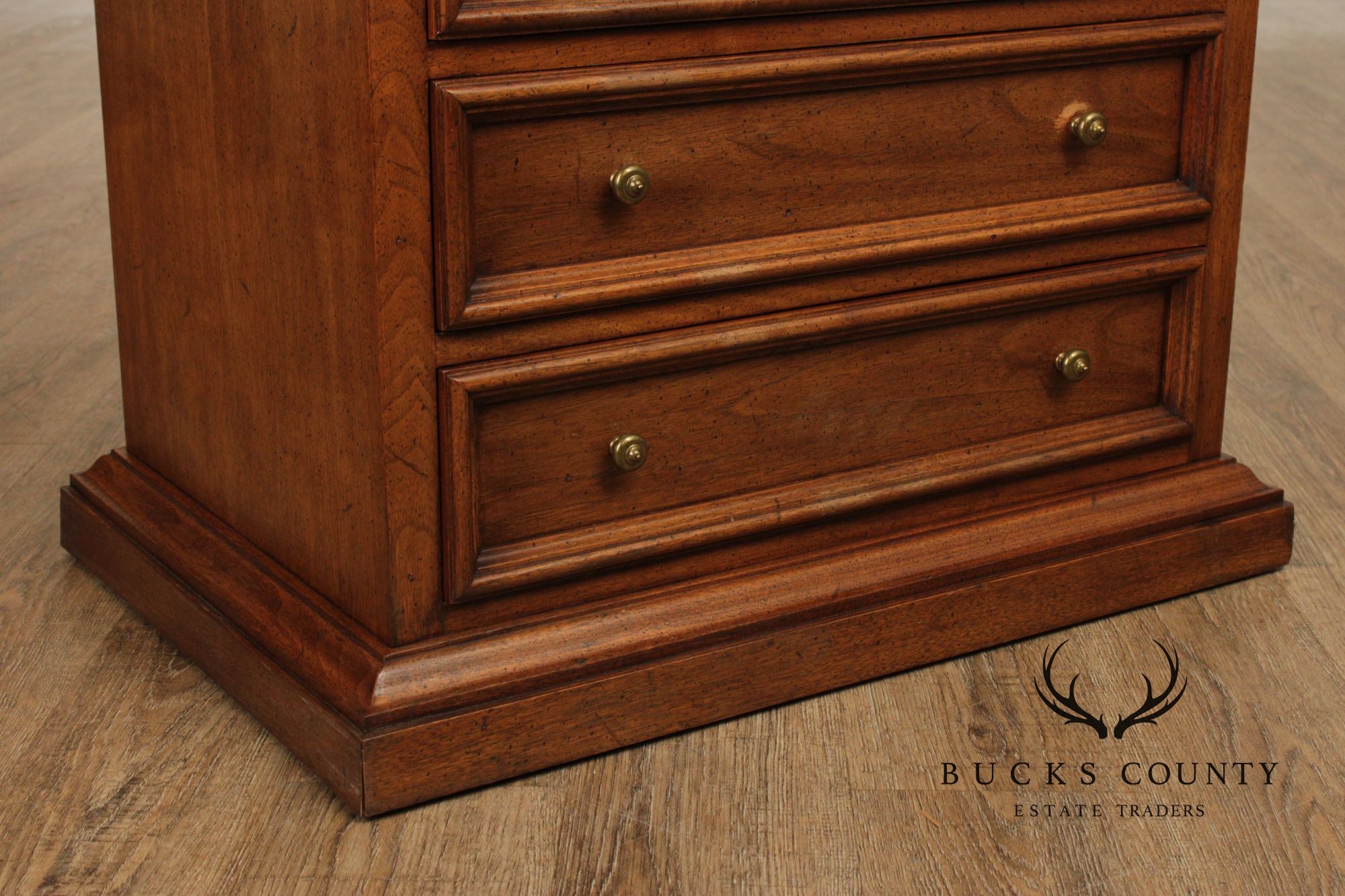 John Stuart Vintage Pair of Walnut Nightstands