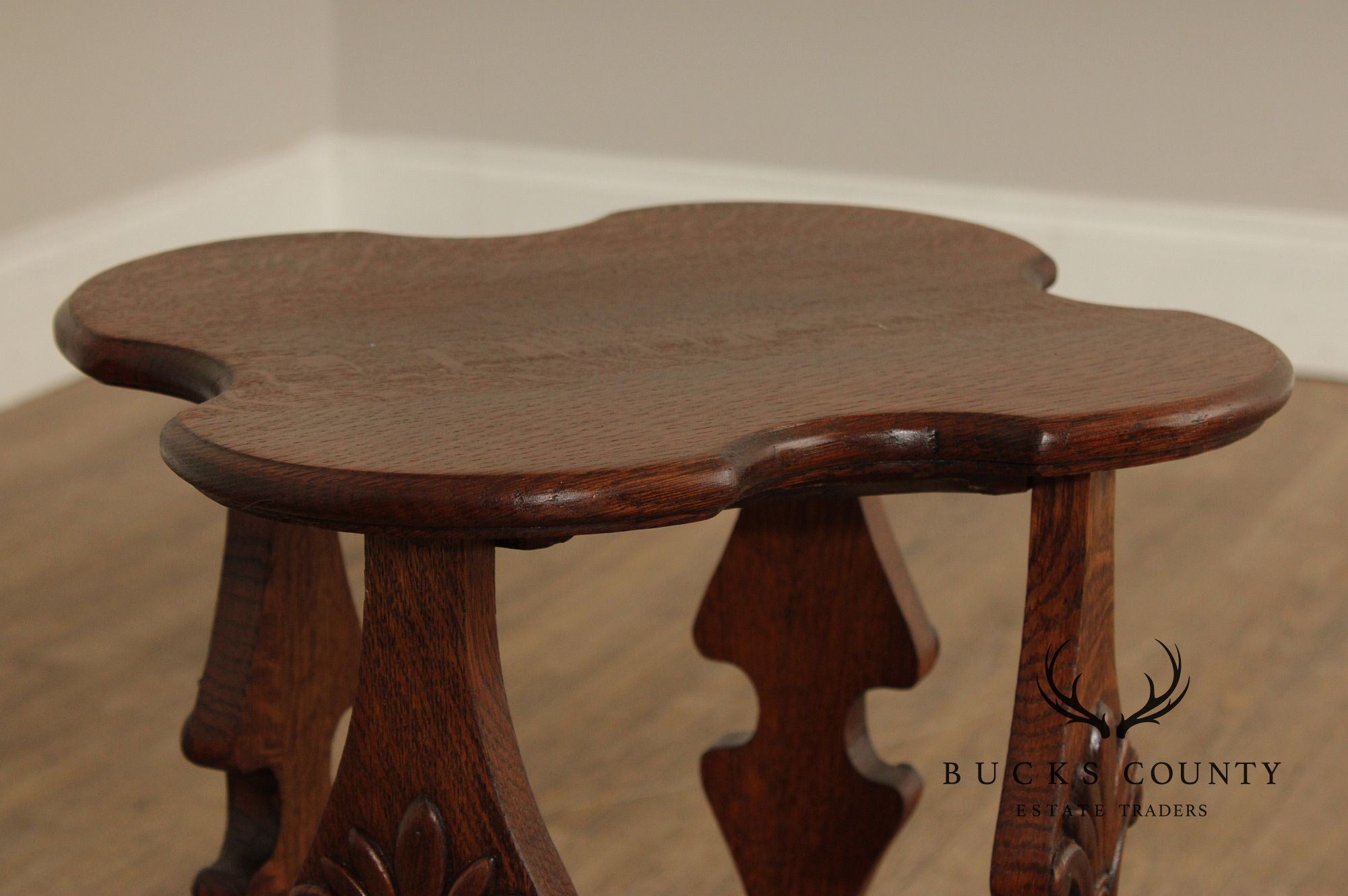 Antique Arts and Crafts Oak Tabouret