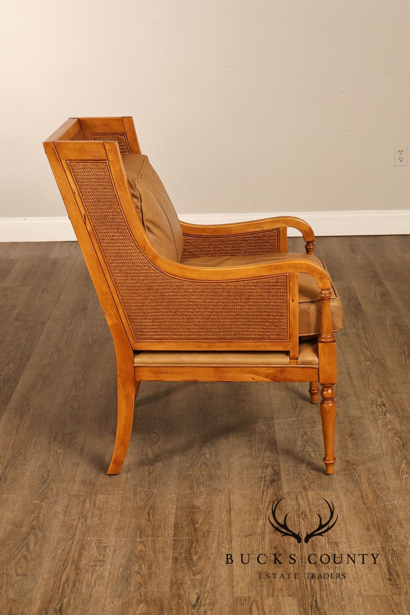 Tommy Bahama Pair of Caned Armchairs