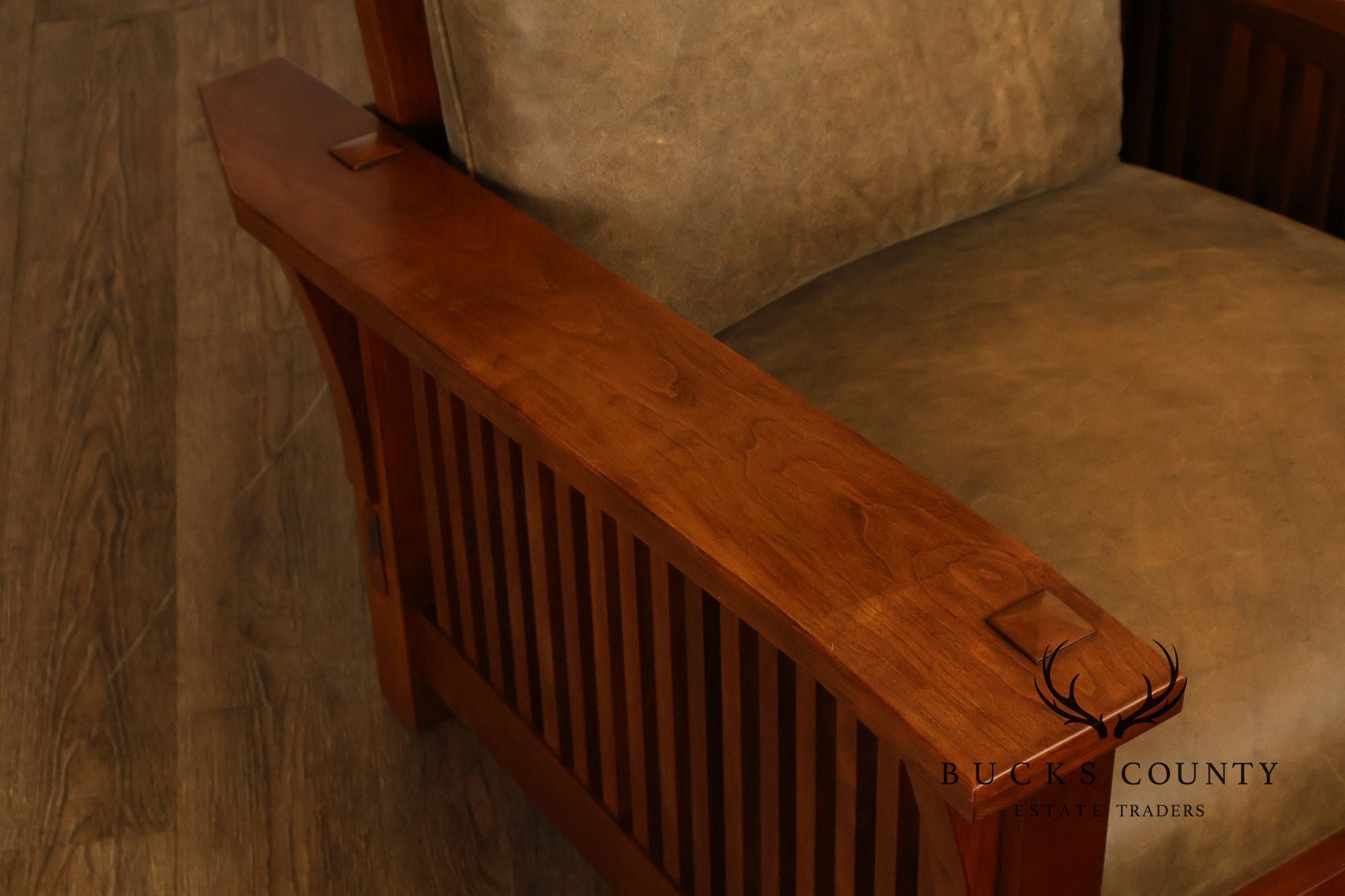 Stickley Mission Collection Cherry Spindle Morris Lounge Chair