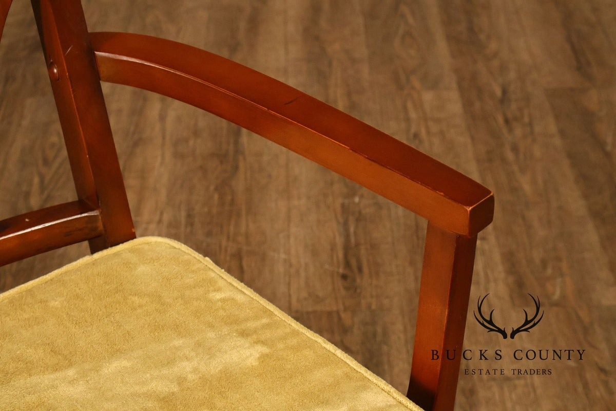 Mid Century Modern Set of Six Walnut Dining Chairs