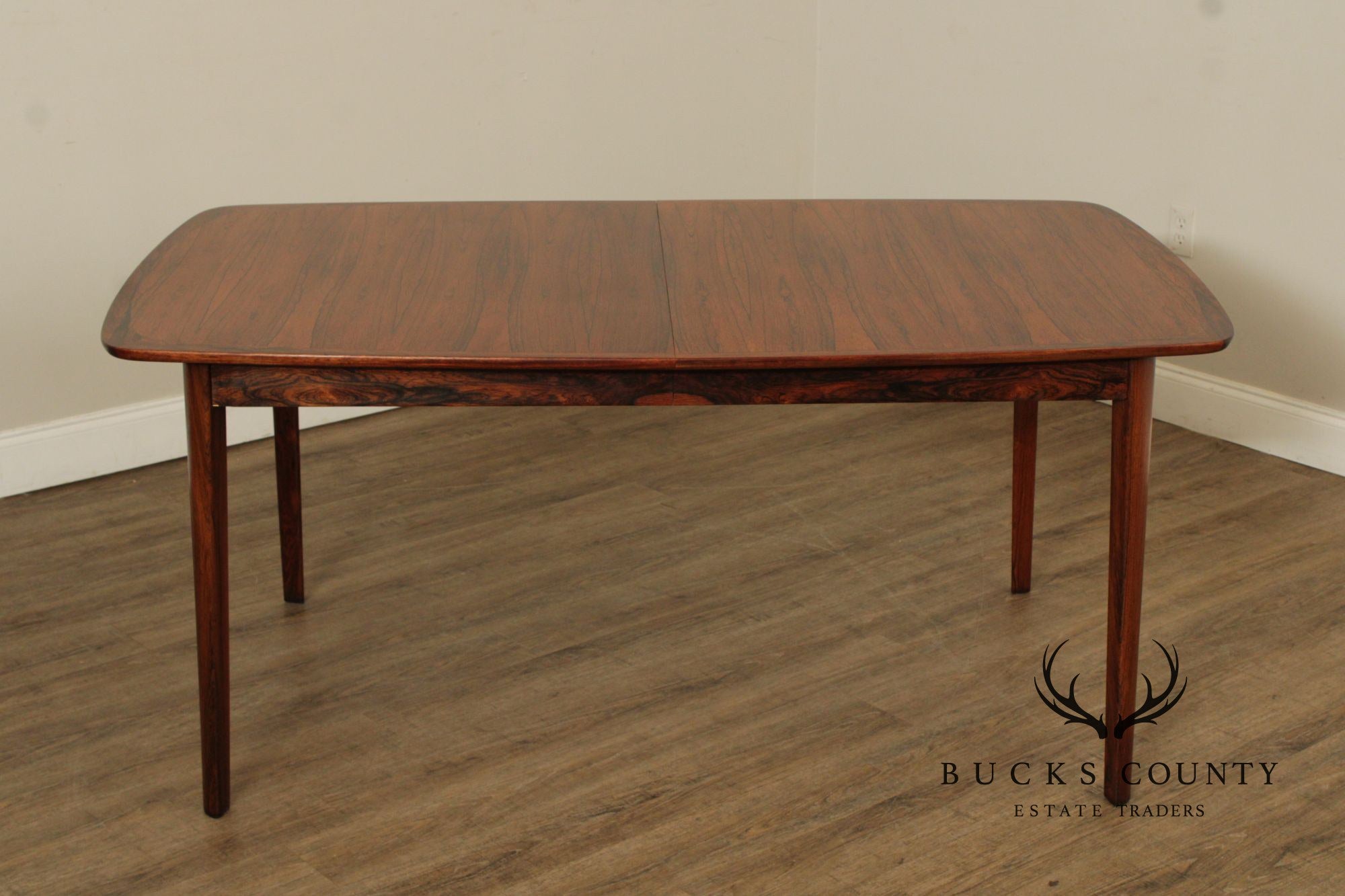 H.P. Hansen Danish Modern Rosewood Expandable Dining Table