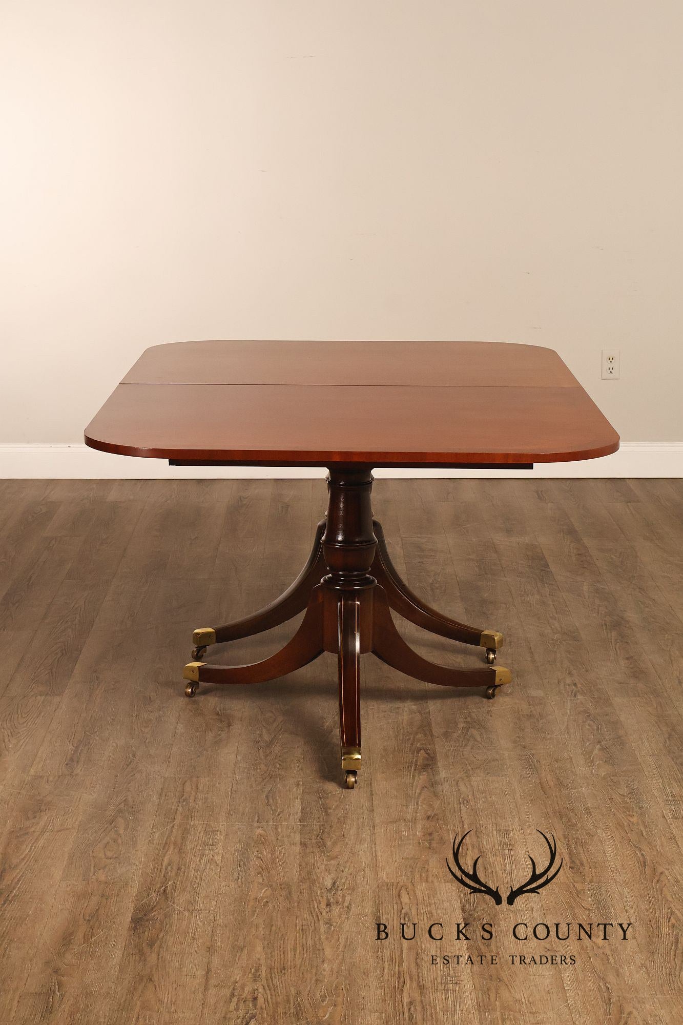 Federal Style Double Pedestal Mahogany Dining Table
