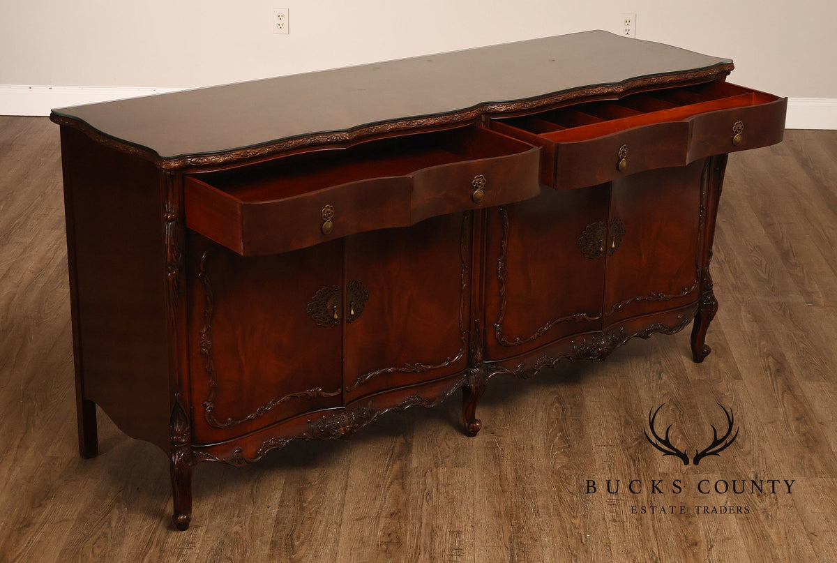 Batesville 1930s Carved Mahogany Sideboard Buffet