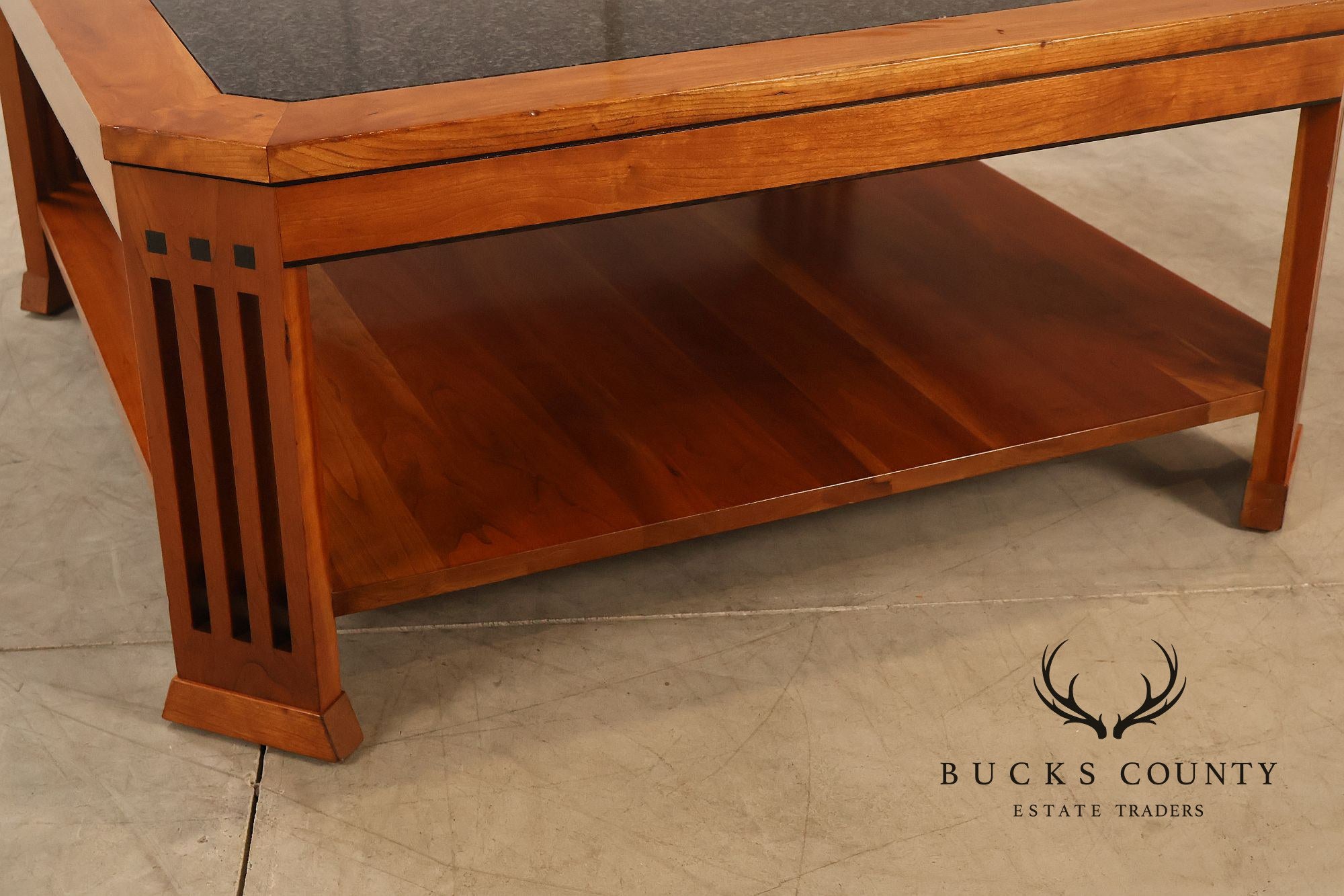 Stickley 21st Century Collection Granite Top Cherry Coffee Table