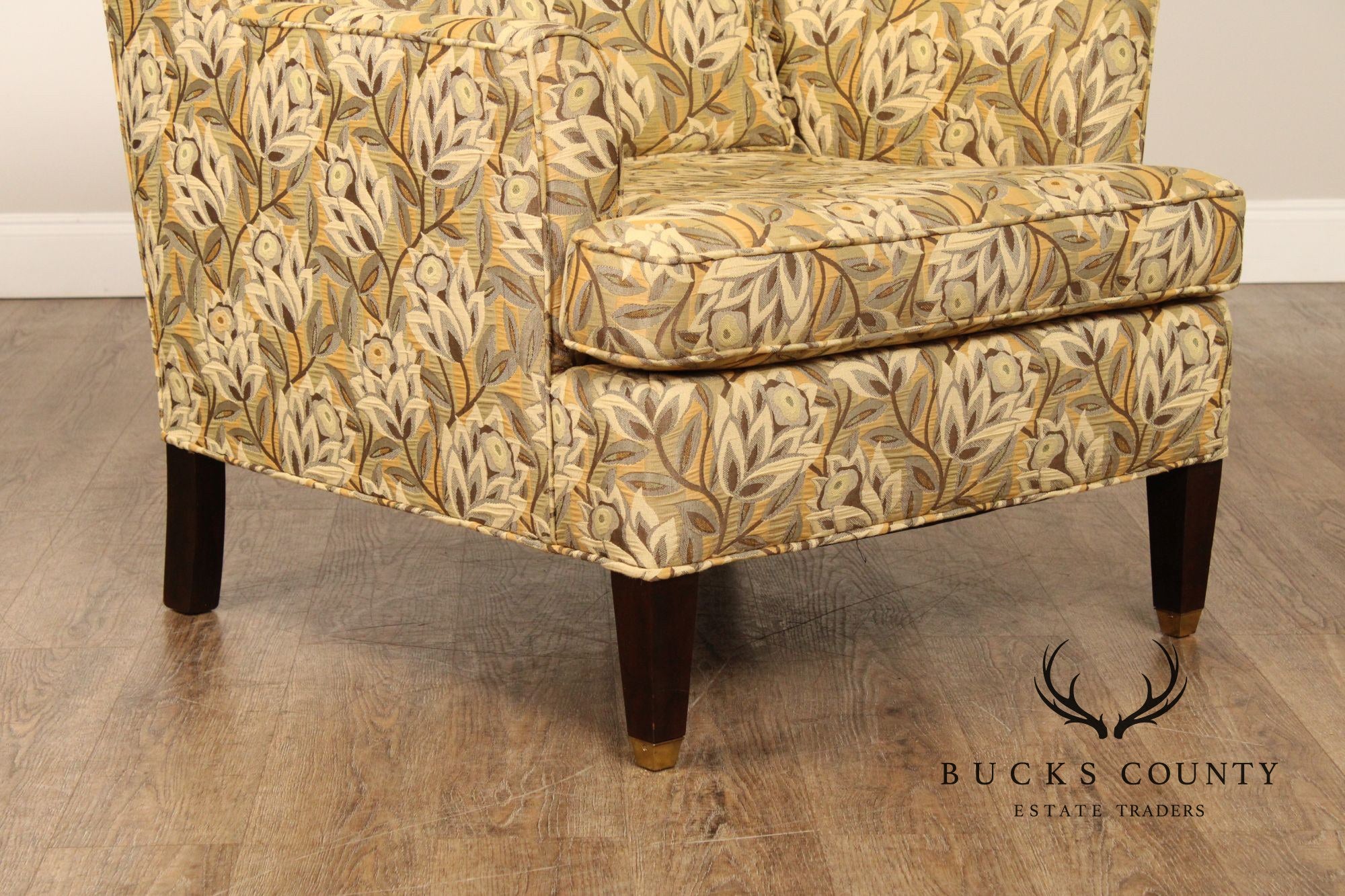 Vintage Pair of Upholstered Lounge Armchairs