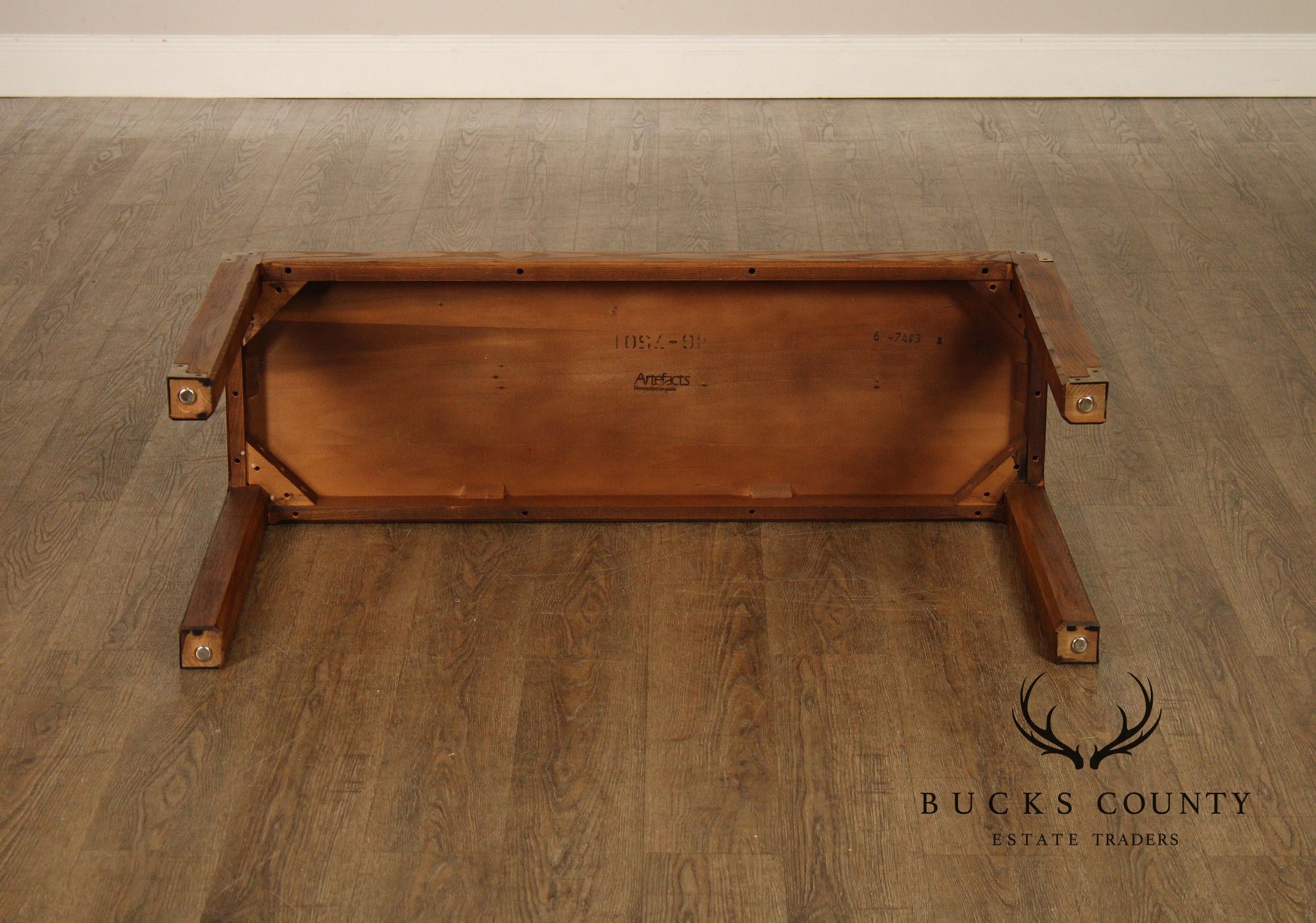 Henredon Artefacts Campaign Style Oak Console Table