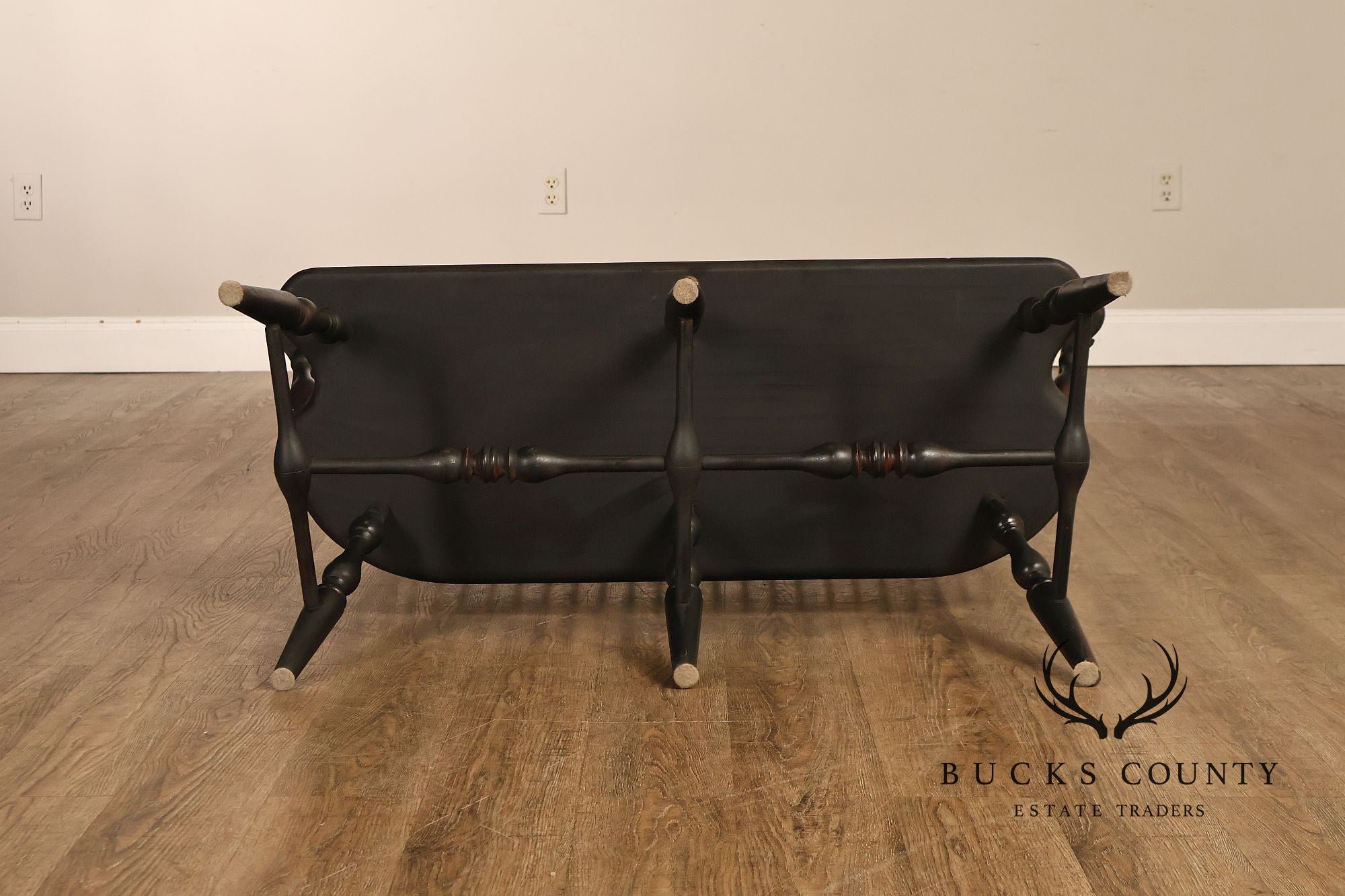 Custom Quality Black Painted Windsor Settee