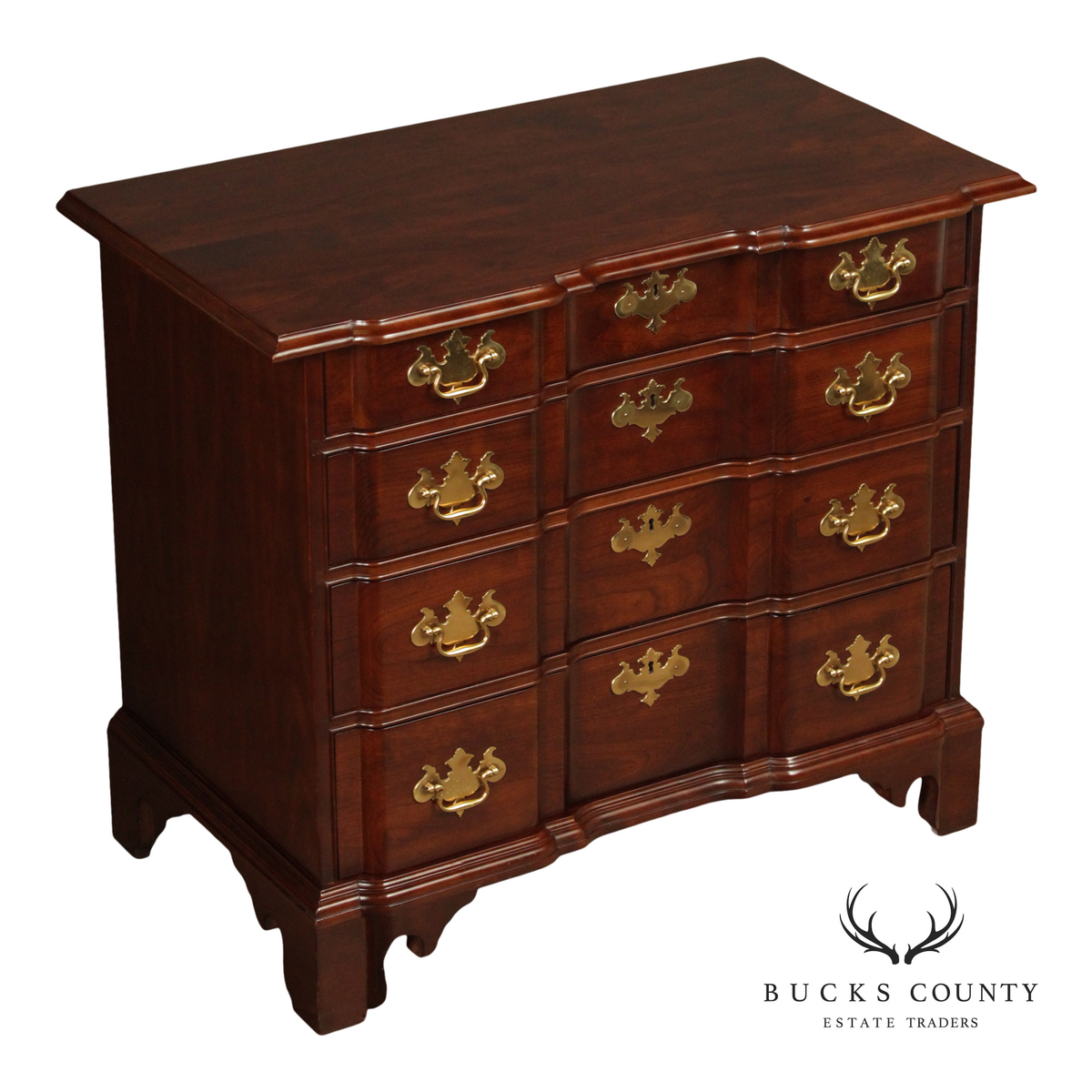 Stickley Chippendale Style Mahogany Blockfront Chest