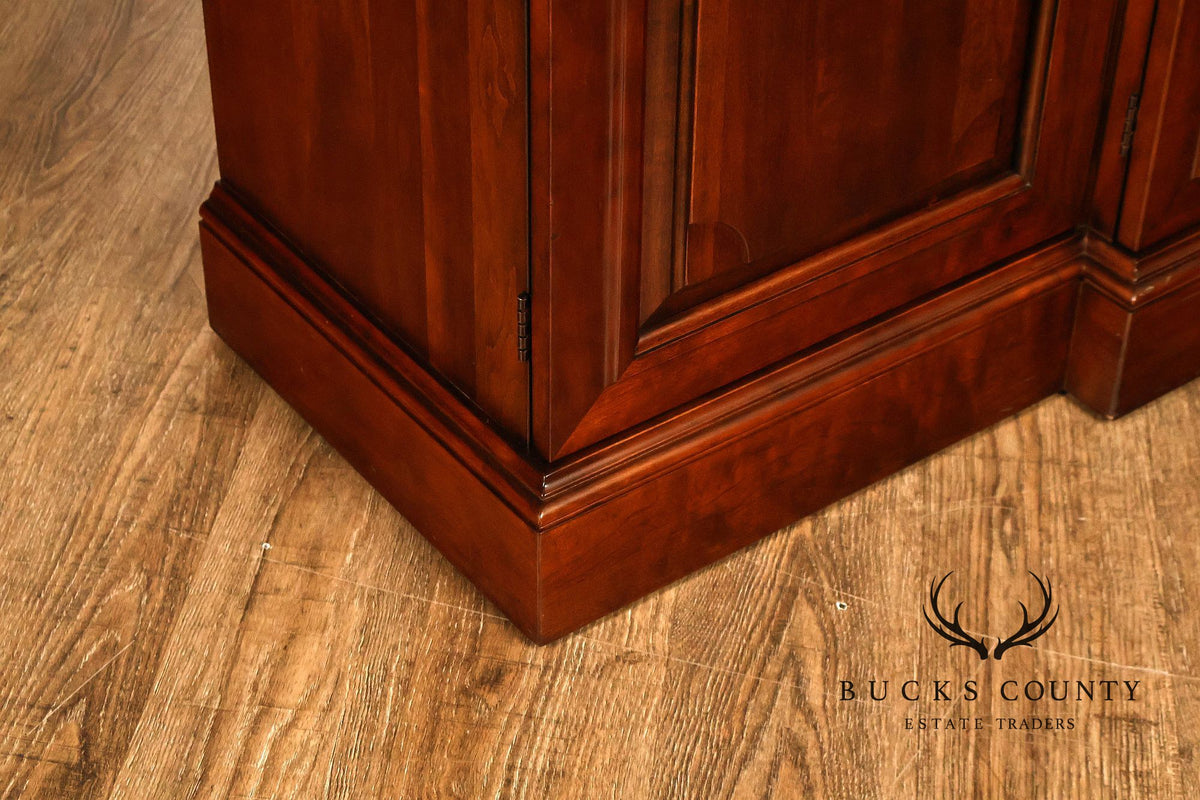 Statton Trutype Americana Cherry Breakfront China Cabinet