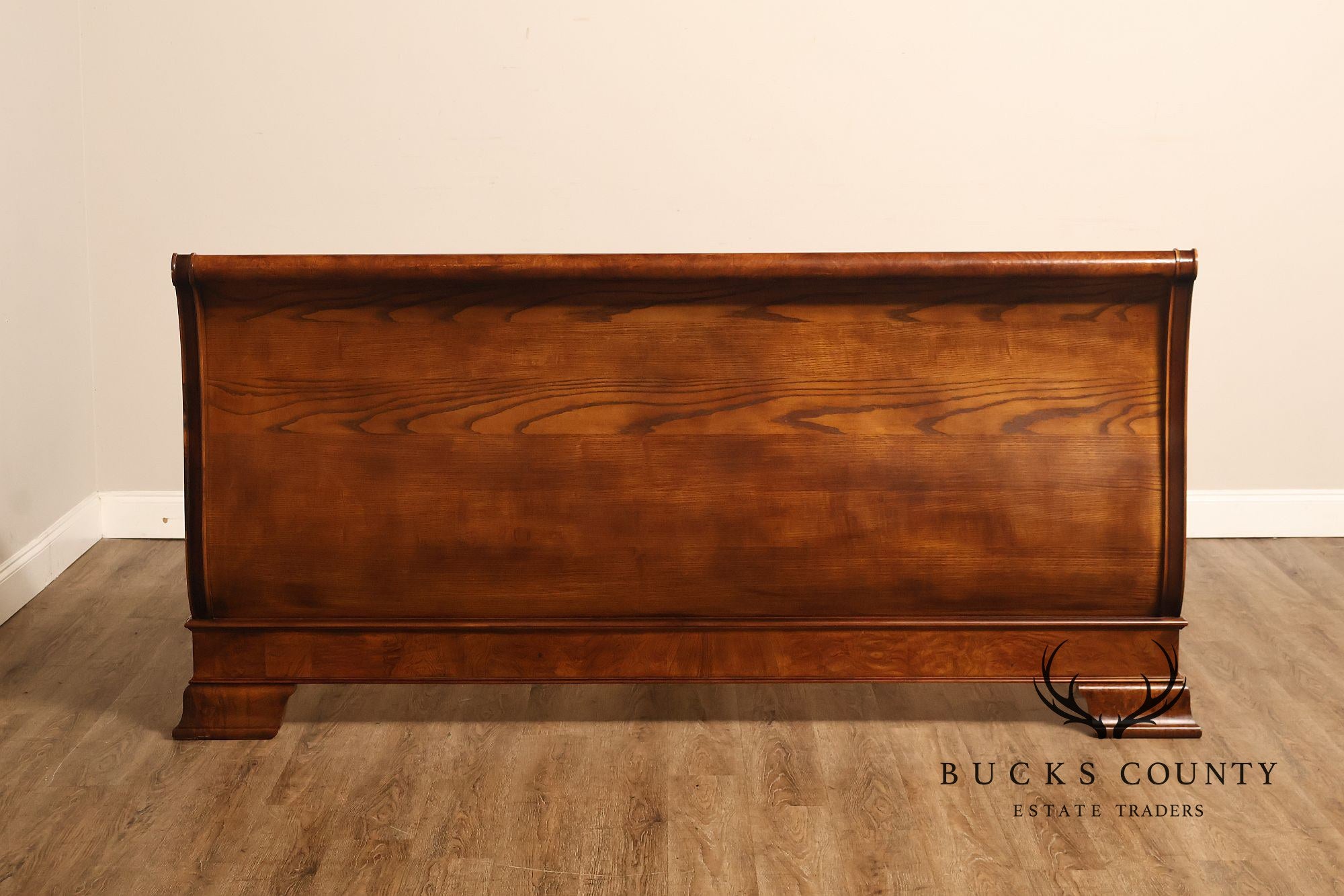 Henredon 'Charles X' King Size Burlwood Sleigh Bed