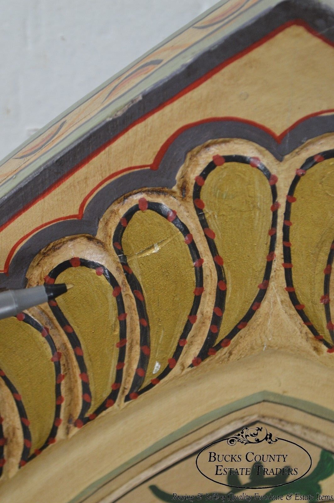 Unusual Pair of Middle Eastern Decorated Hall Chairs